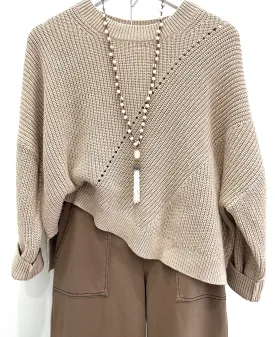 Hi Lo Shaker Pullover Sweater