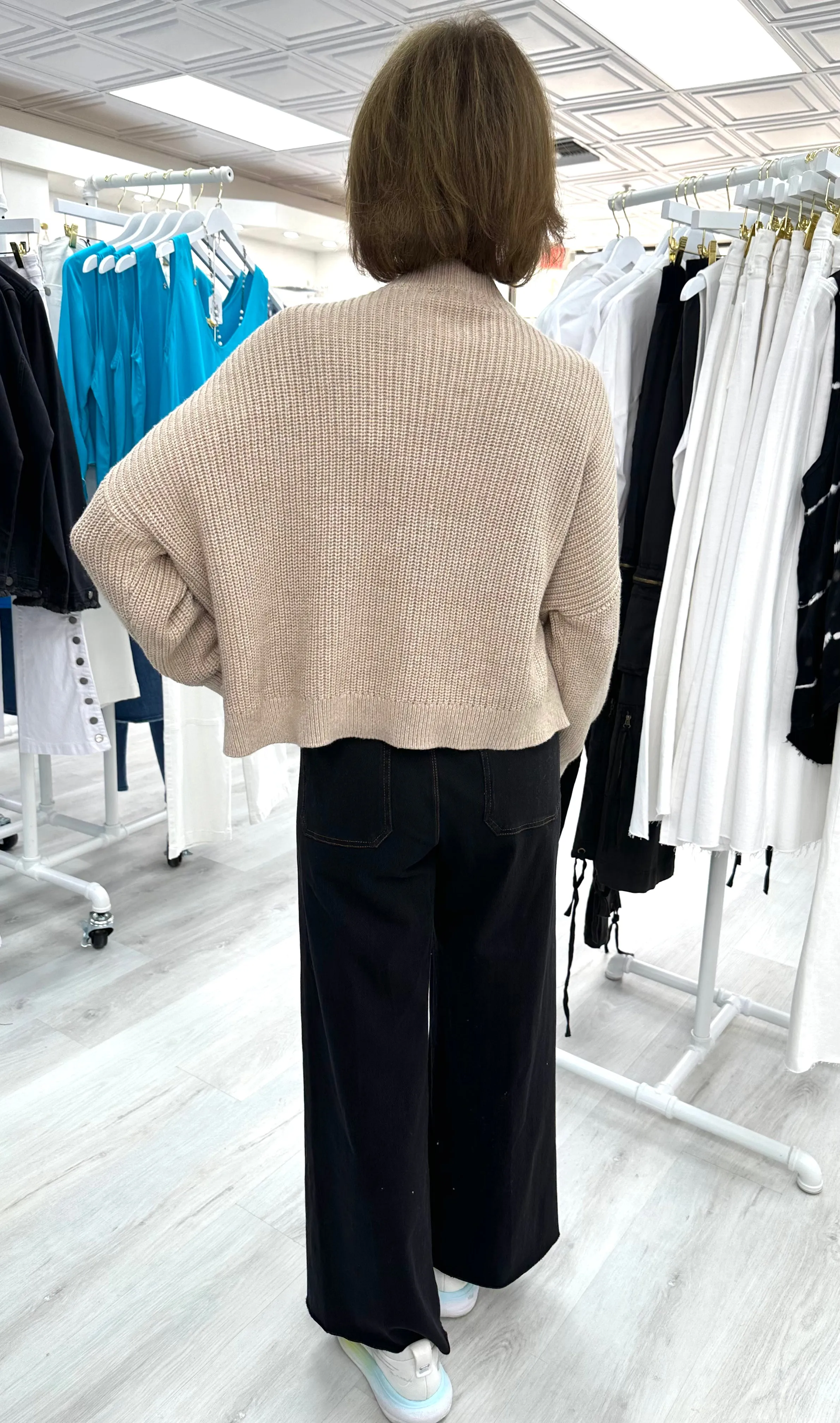 Hi Lo Shaker Pullover Sweater