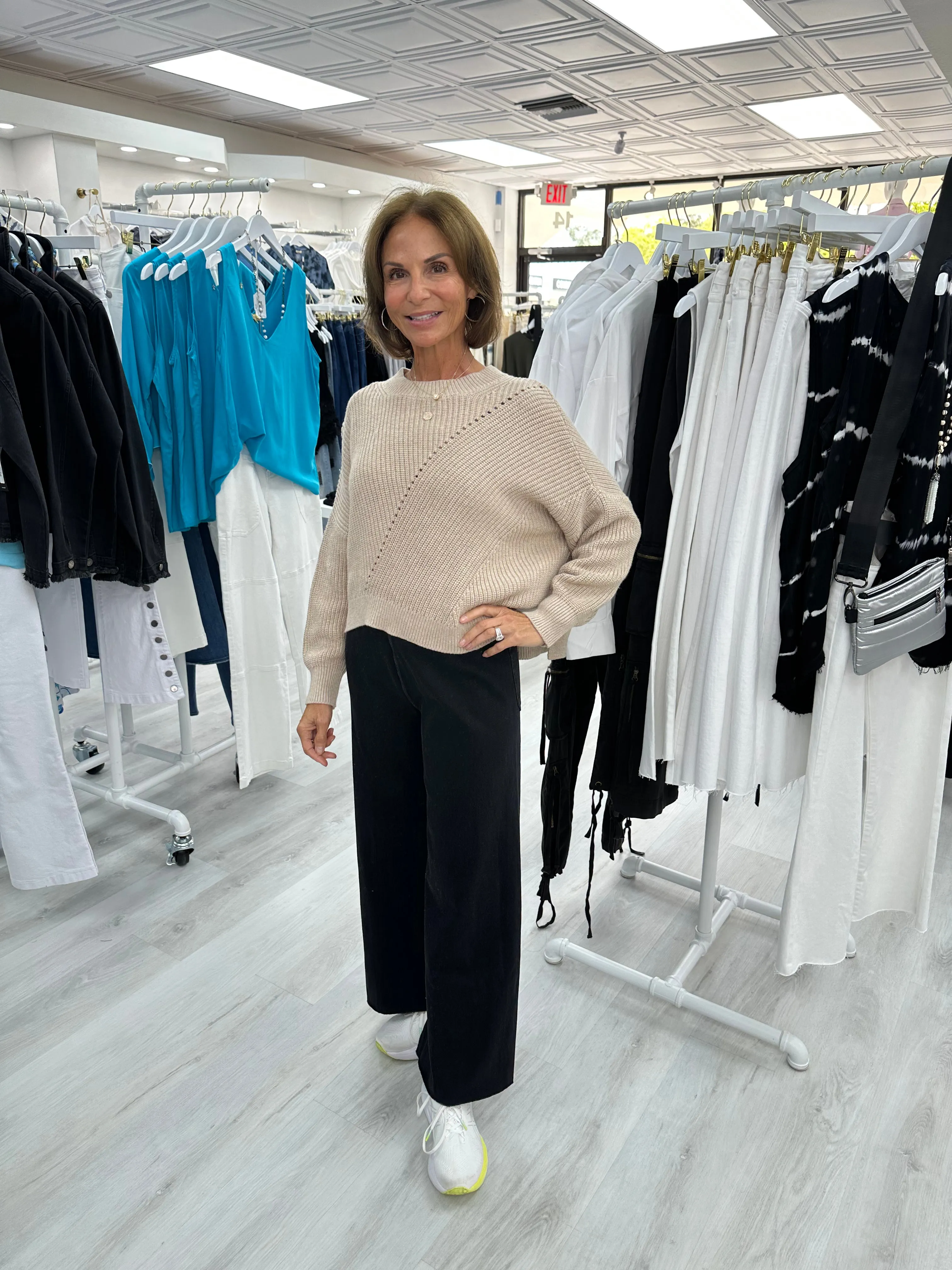 Hi Lo Shaker Pullover Sweater
