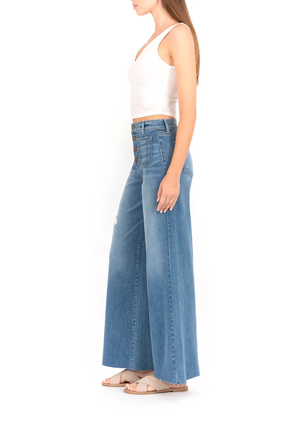 Hudson Button Fly Wide Leg