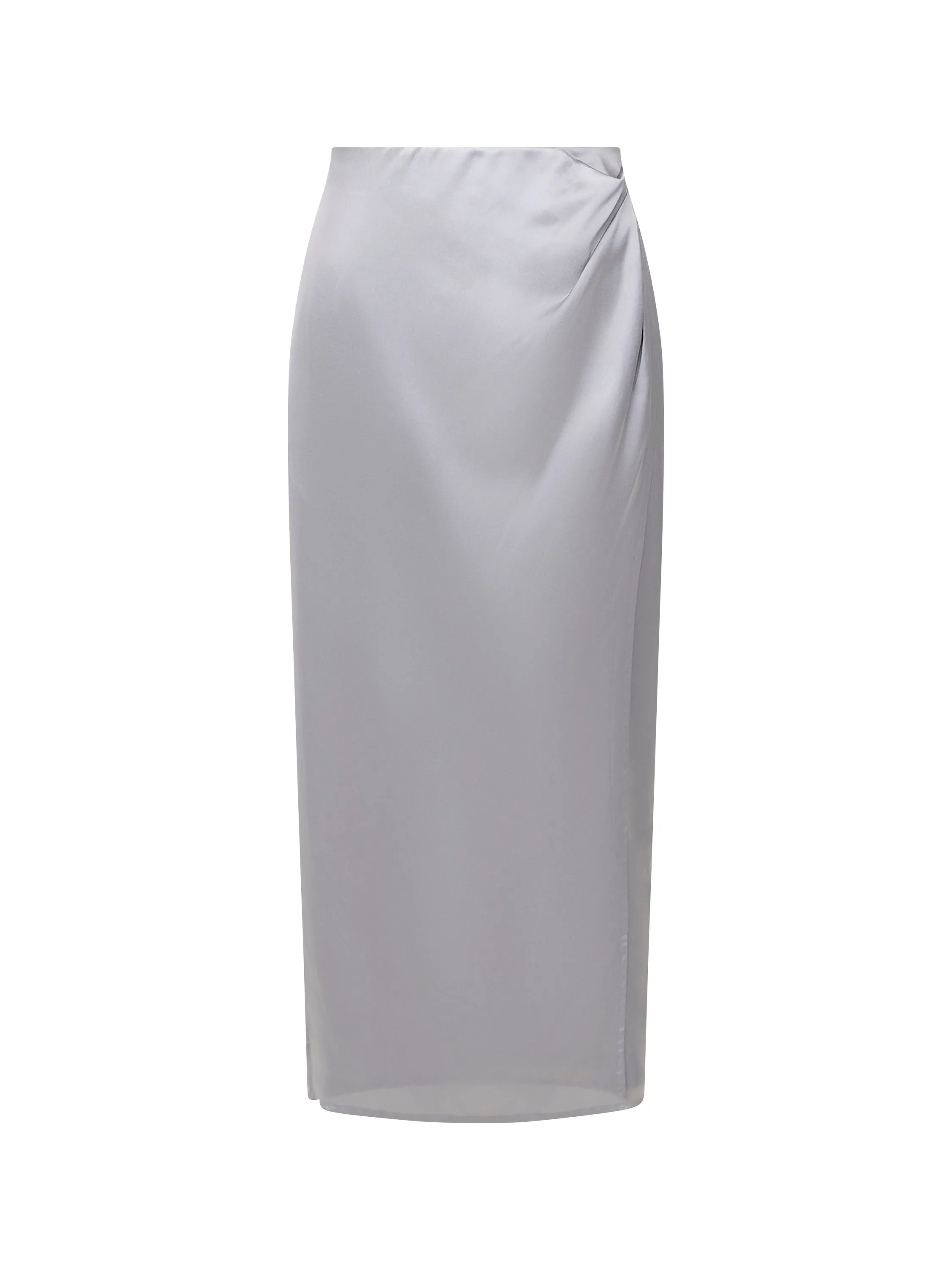 Inu Satin Midi Wrap Skirt