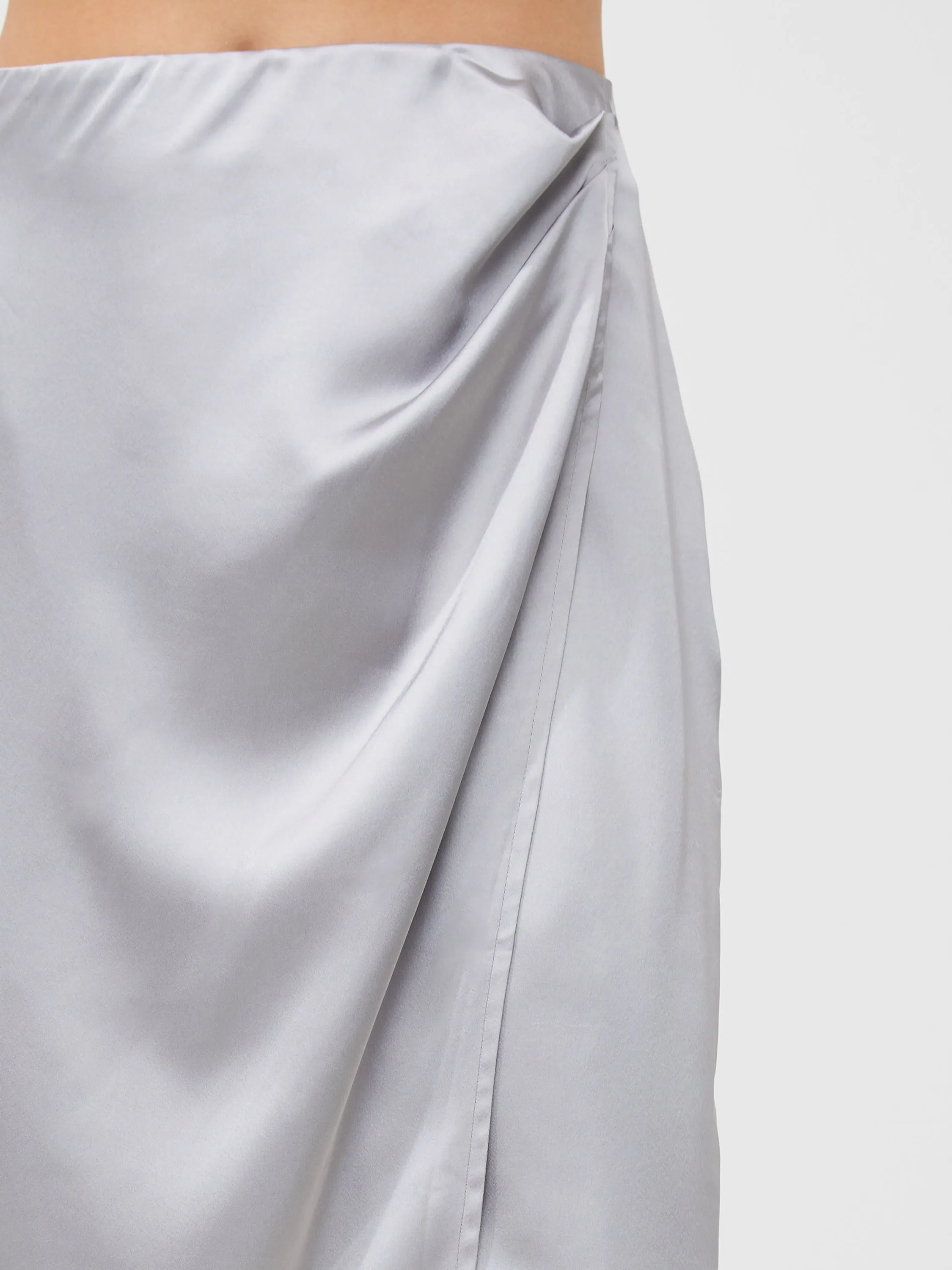 Inu Satin Midi Wrap Skirt
