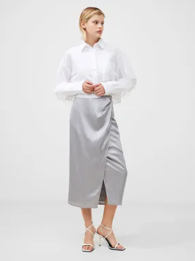 Inu Satin Midi Wrap Skirt