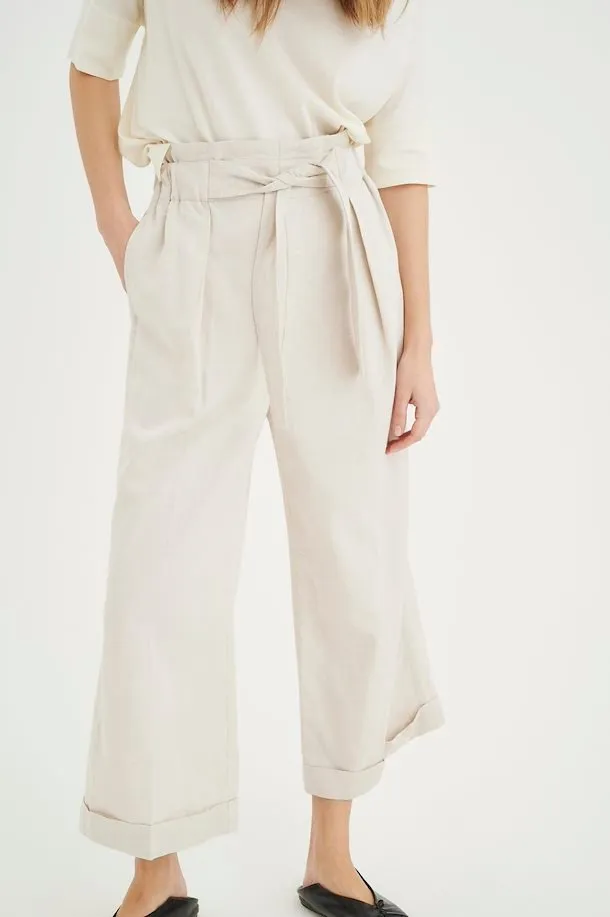 Inwear Cream Wide Leg Trouser
