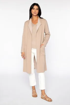 Kinross Cashmere Womens Reversible Drape Front Cardigan - Luxurious Soft Knit for Versatile Style