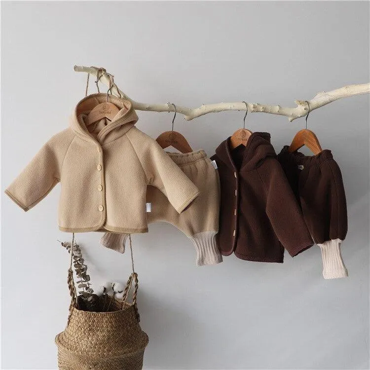 Kyle Hooded Coat With Leggings Pants Set