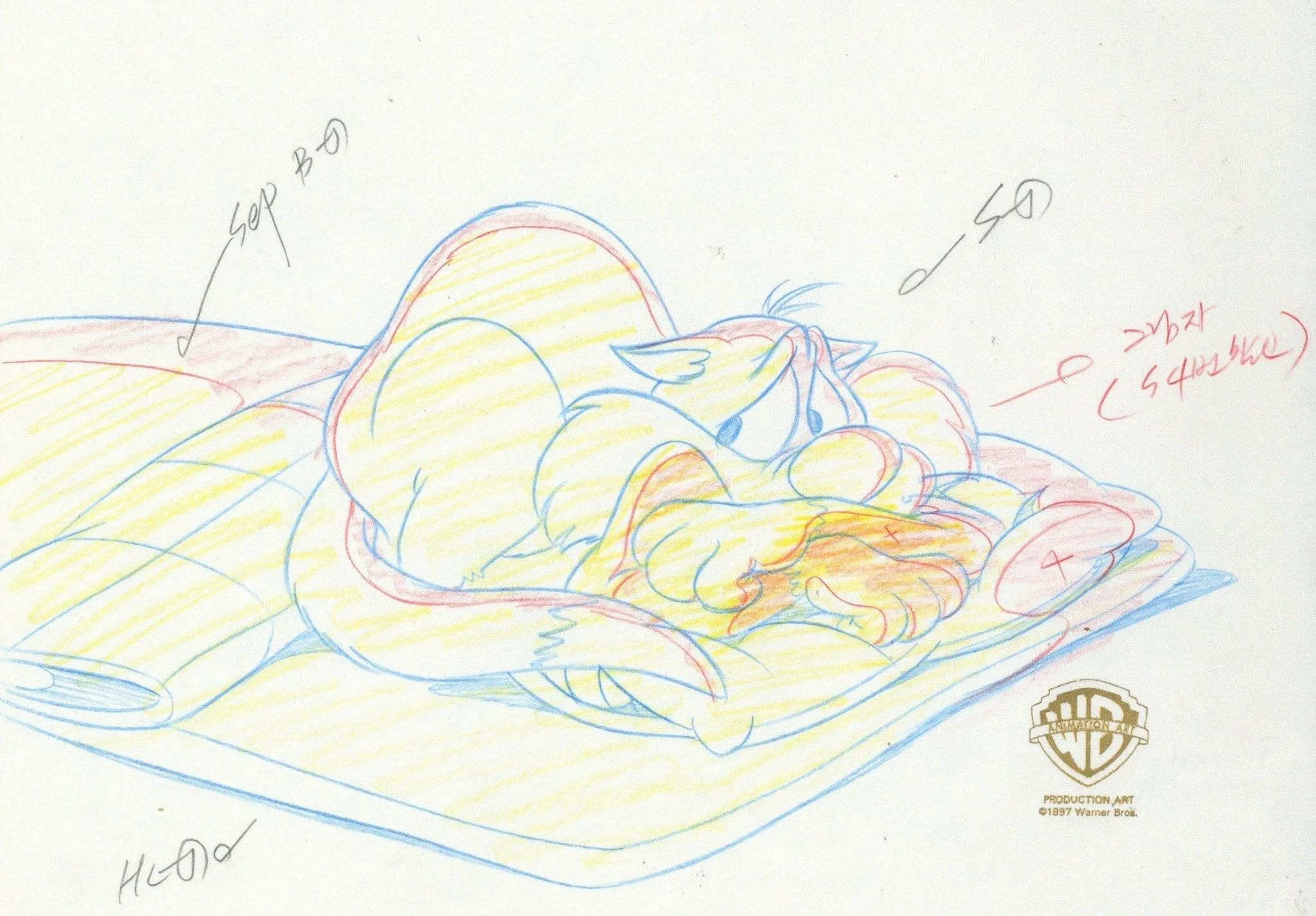 Looney Tunes Original Production Drawing:  Sylvester