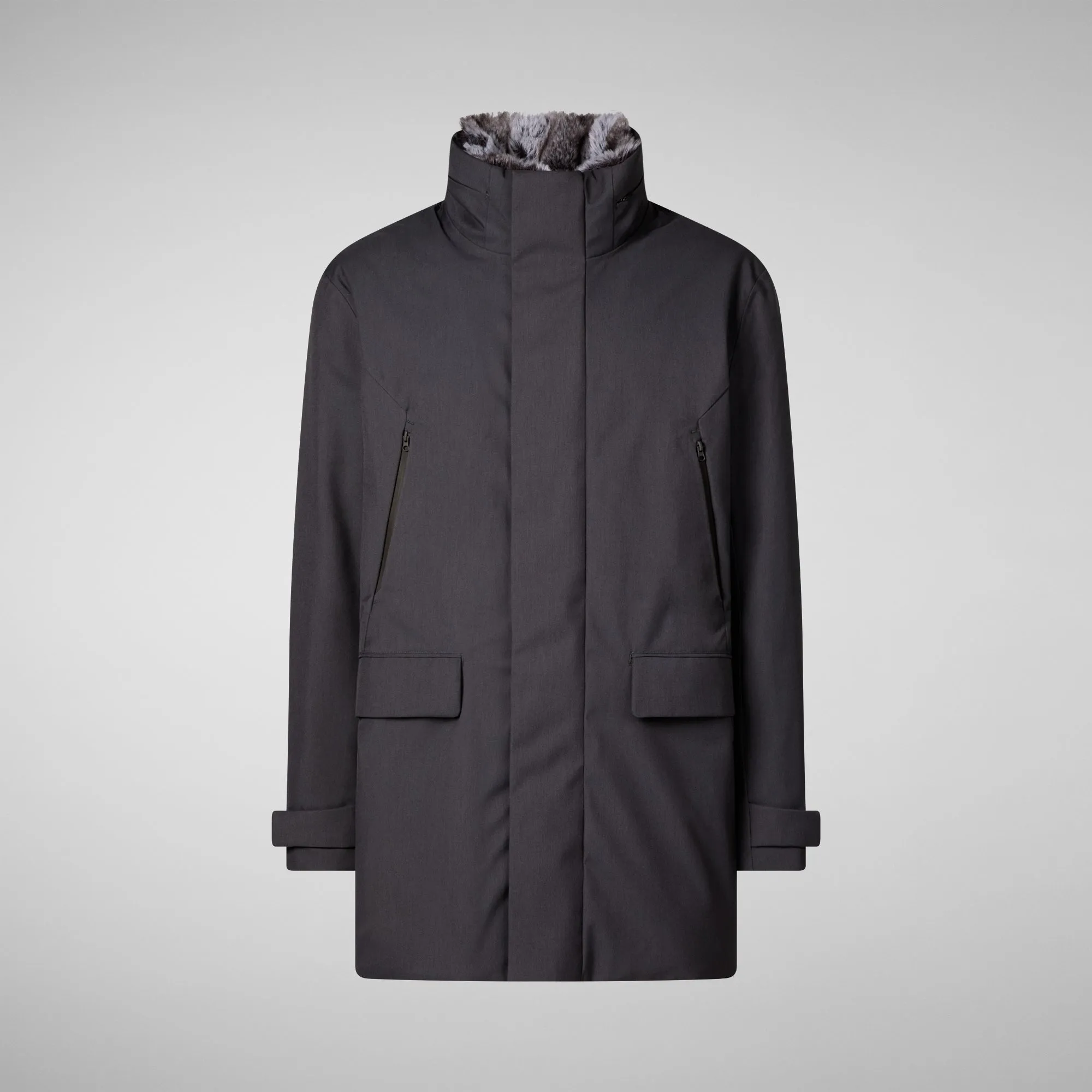 Ambrose Charcoal Grey Melange Mens Coat - Stylish Warm Outerwear