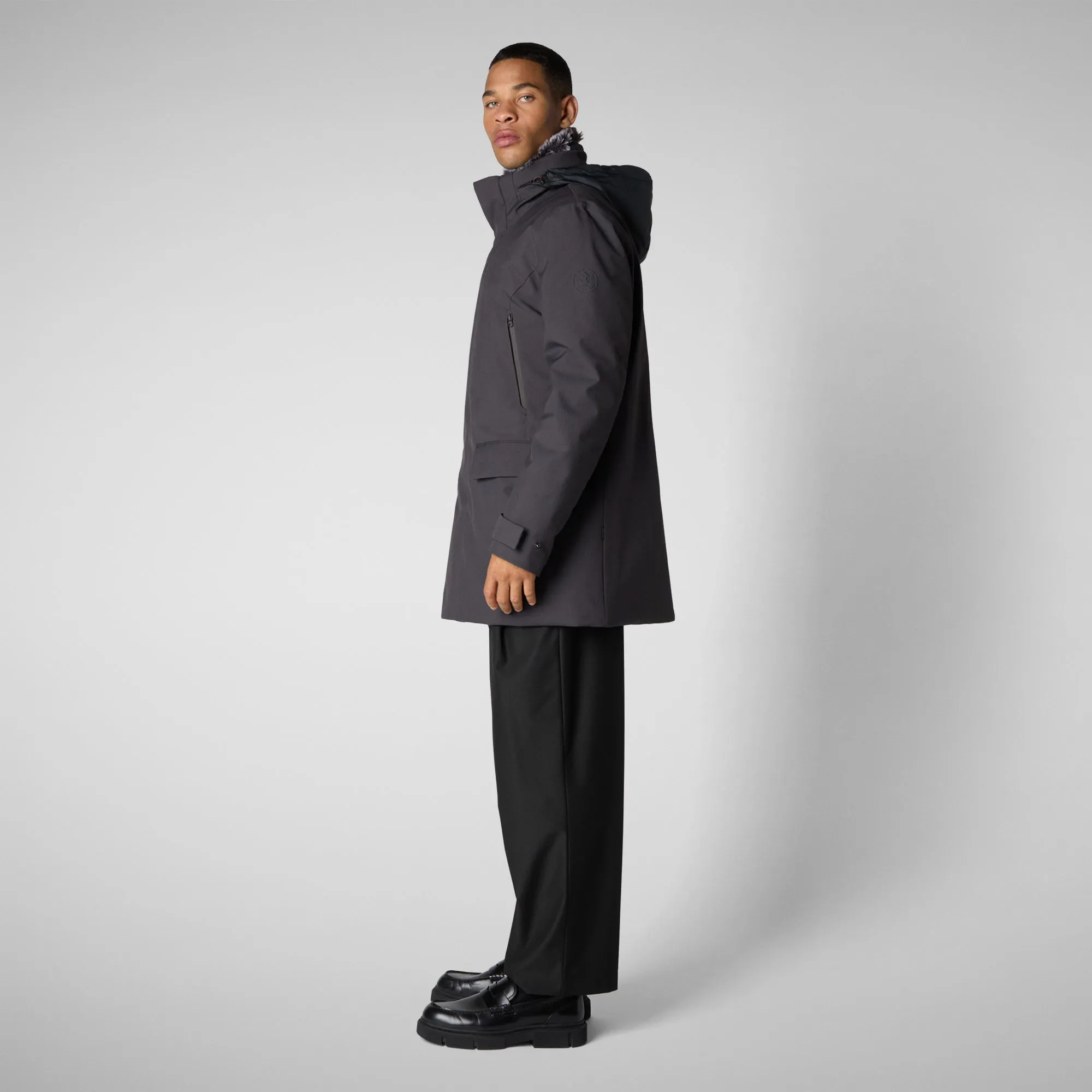 Ambrose Charcoal Grey Melange Mens Coat - Stylish Warm Outerwear