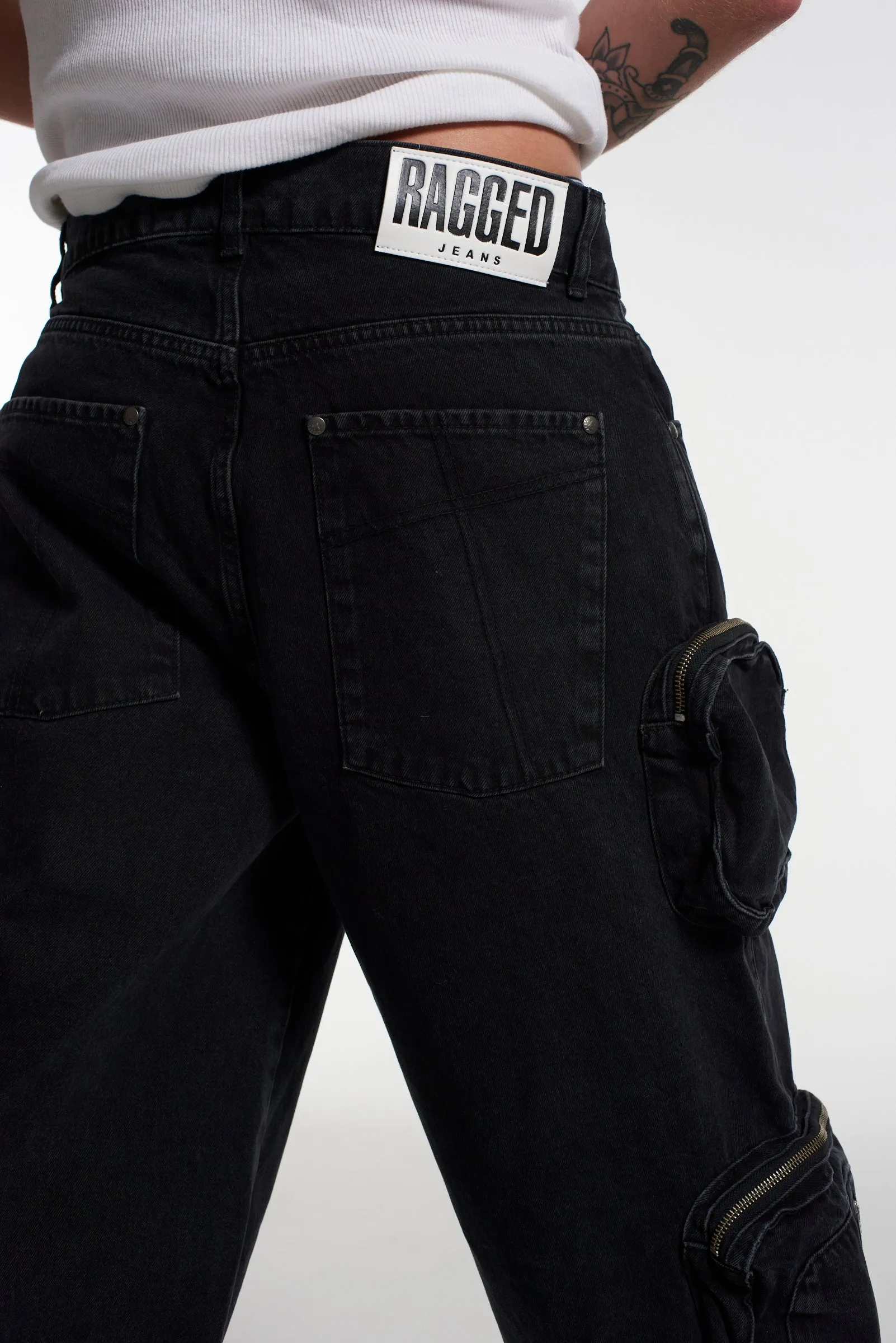 Mens Balloon Jean Charcoal
