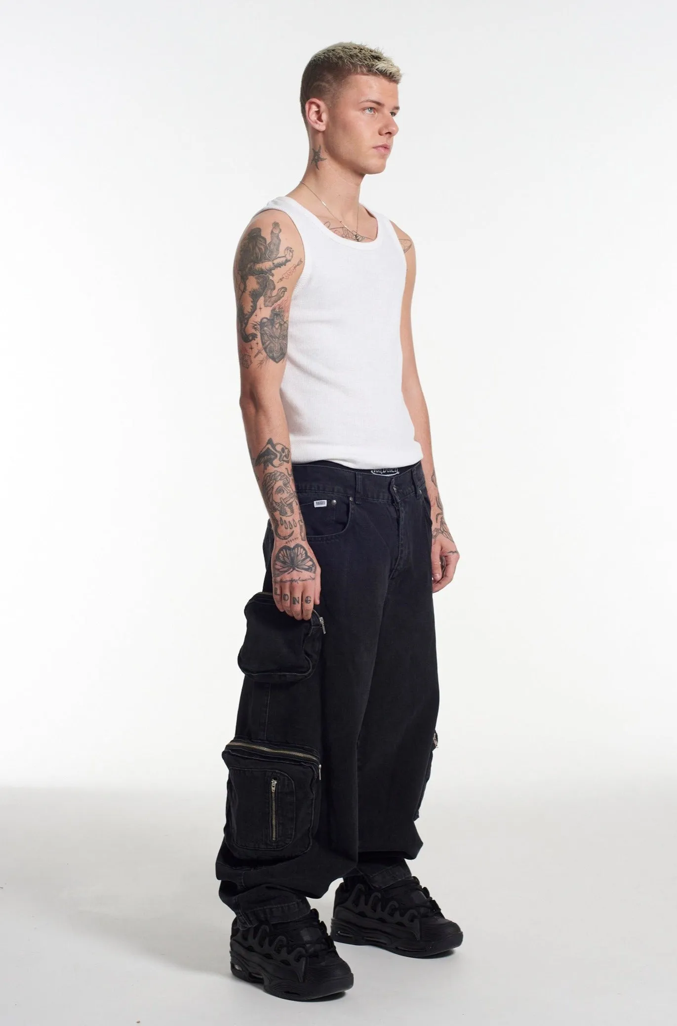 Mens Balloon Jean Charcoal
