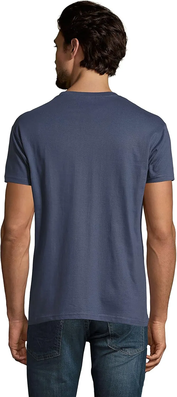 Men's Graphic T-Shirt Motorcycle Heartbeat Eco-Friendly Limited Edition Short Sleeve Tee-Shirt Vintage Birthday