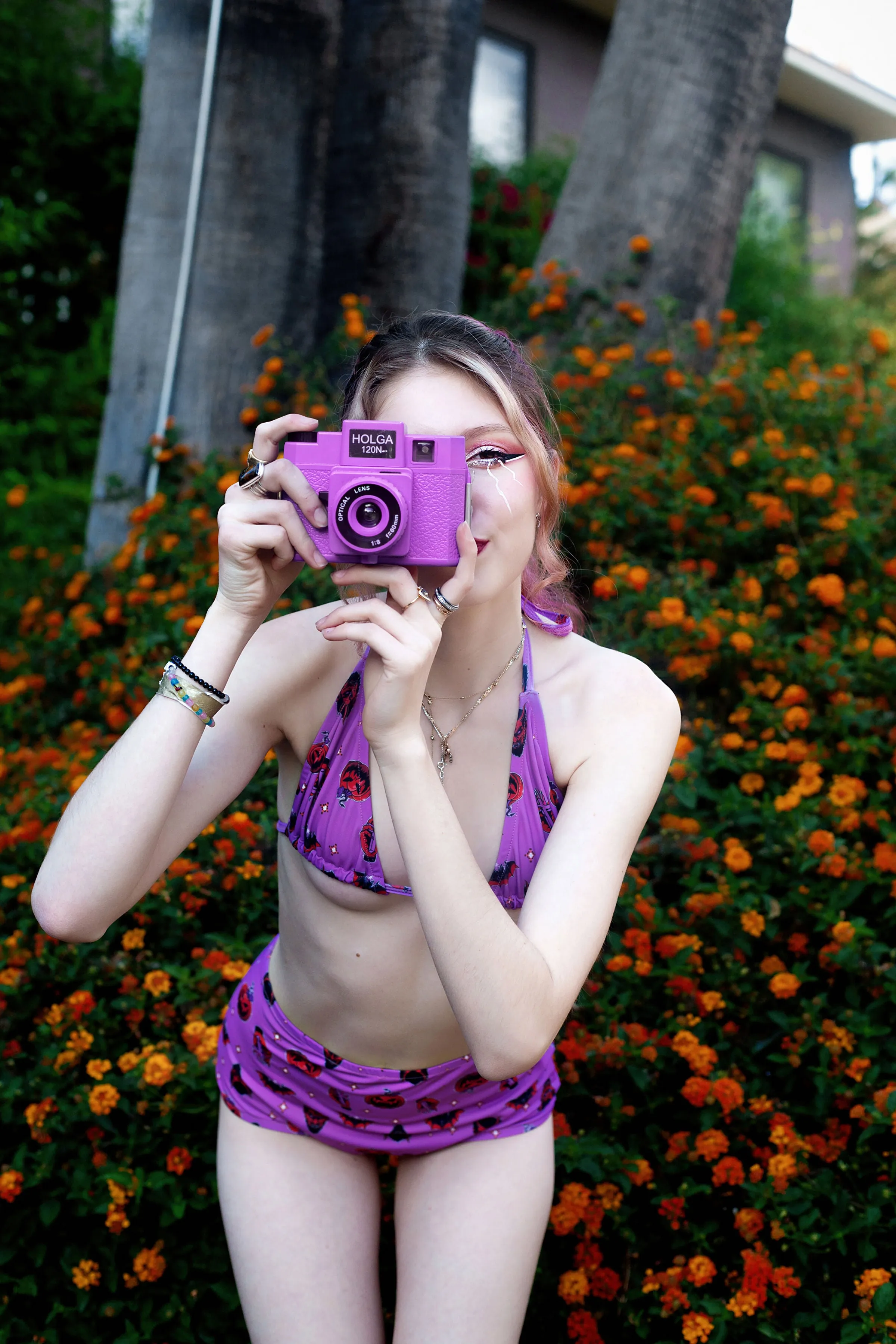 Mr Devil High Waisted Bikini (Pink)
