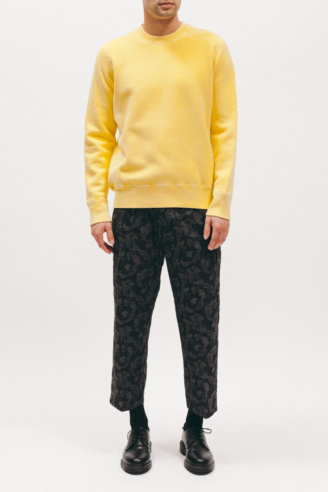 Natural Dyed Crew Fleece - Lemon