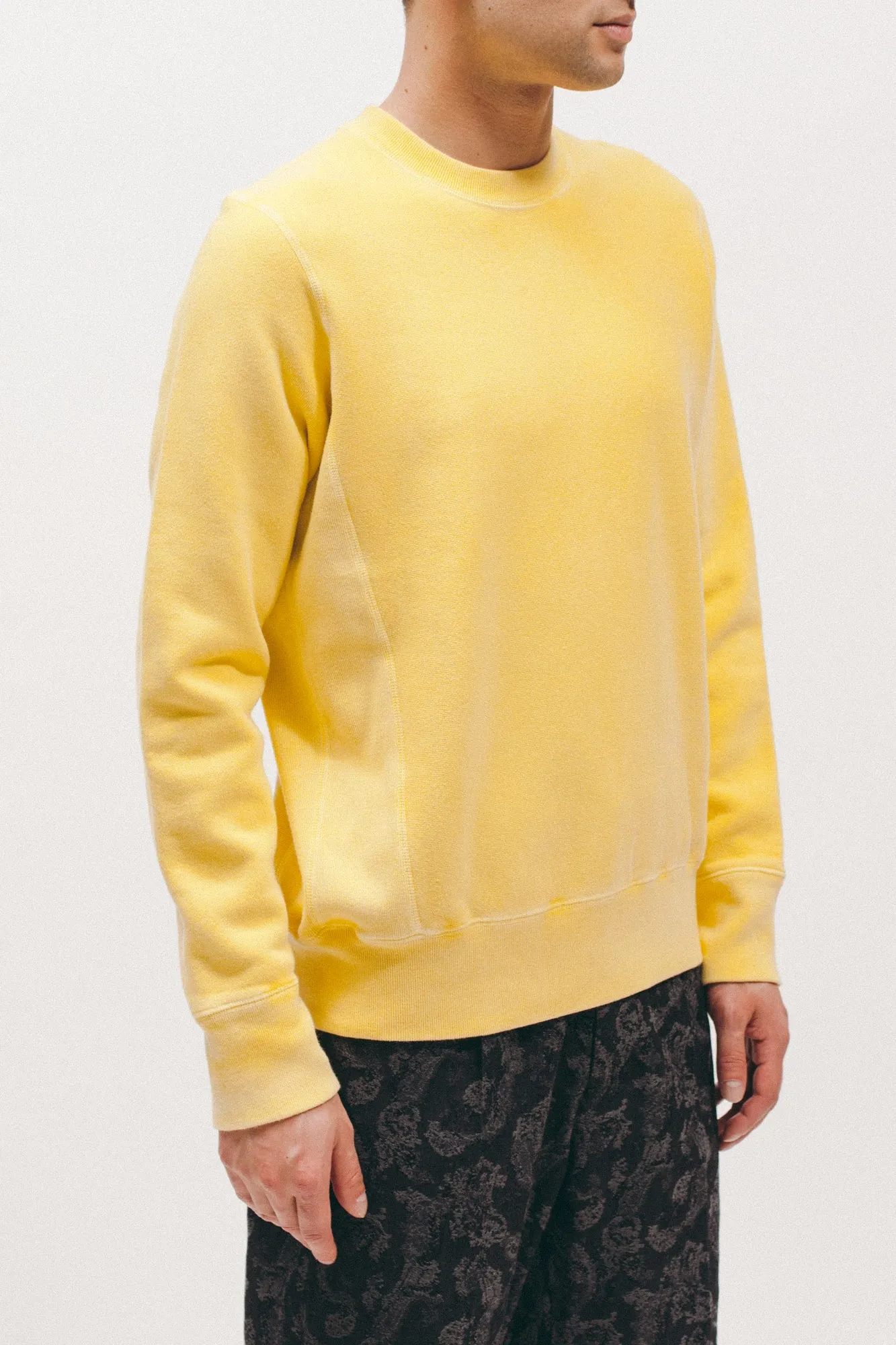 Natural Dyed Crew Fleece - Lemon