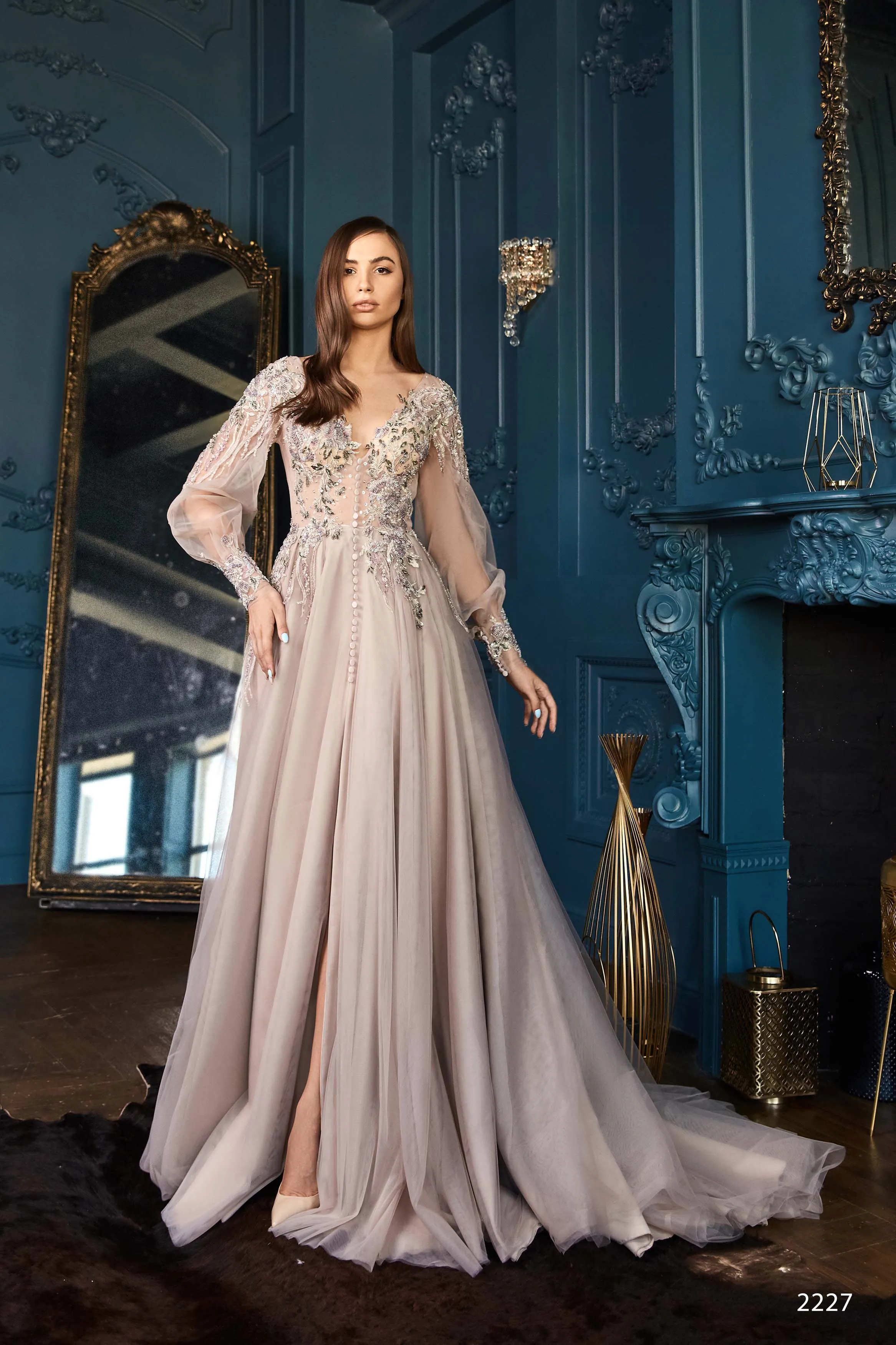 Non-traditional Wedding Dress with Bow-Tie Back
