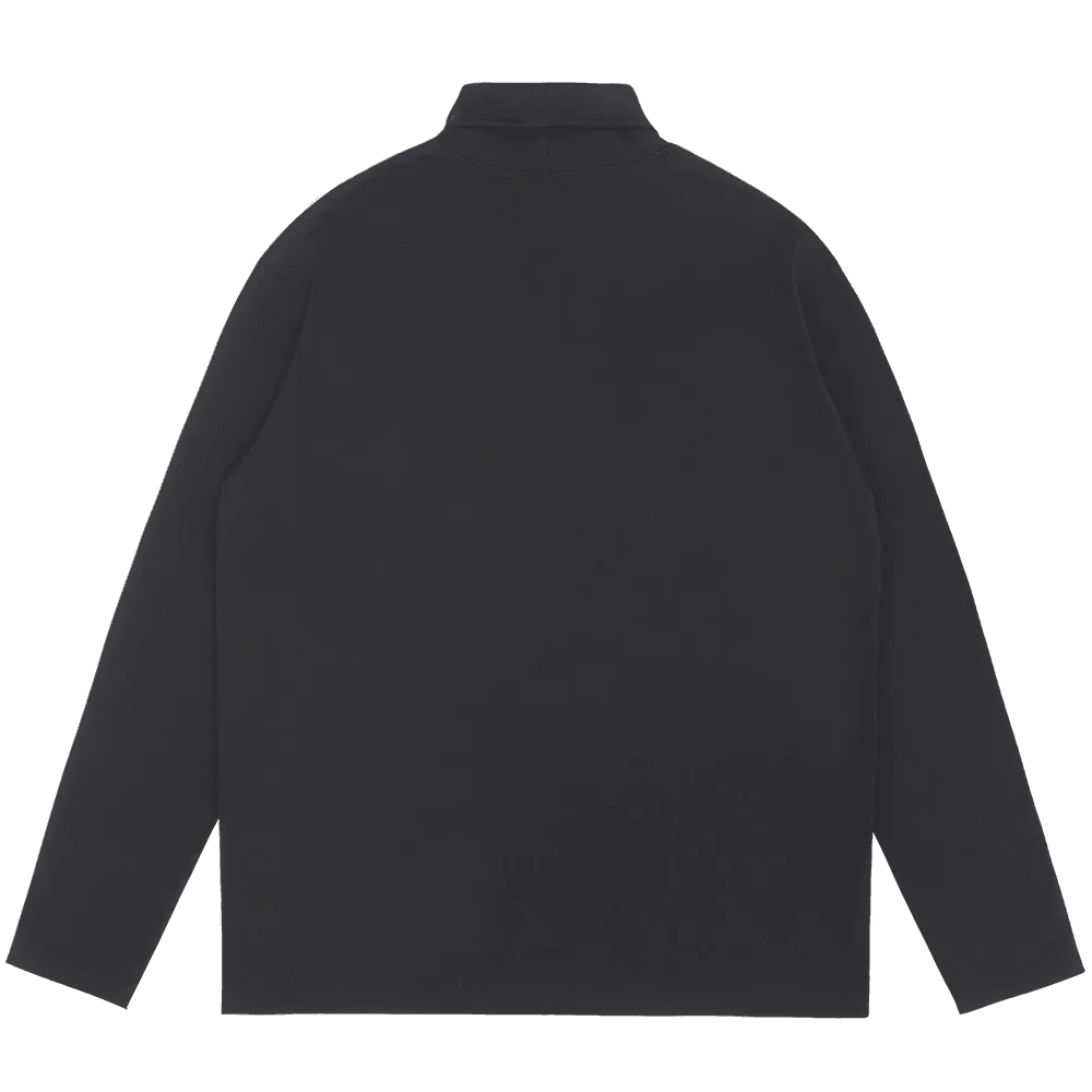 Soft Basic Turtleneck Sweatshirt with Heat Fiber Technology