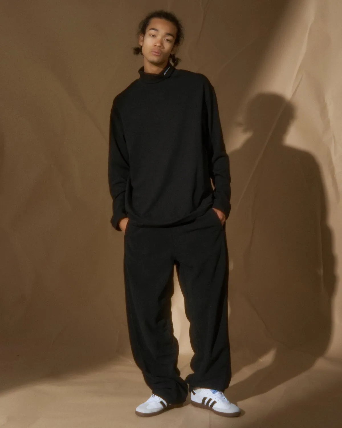 Soft Basic Turtleneck Sweatshirt with Heat Fiber Technology