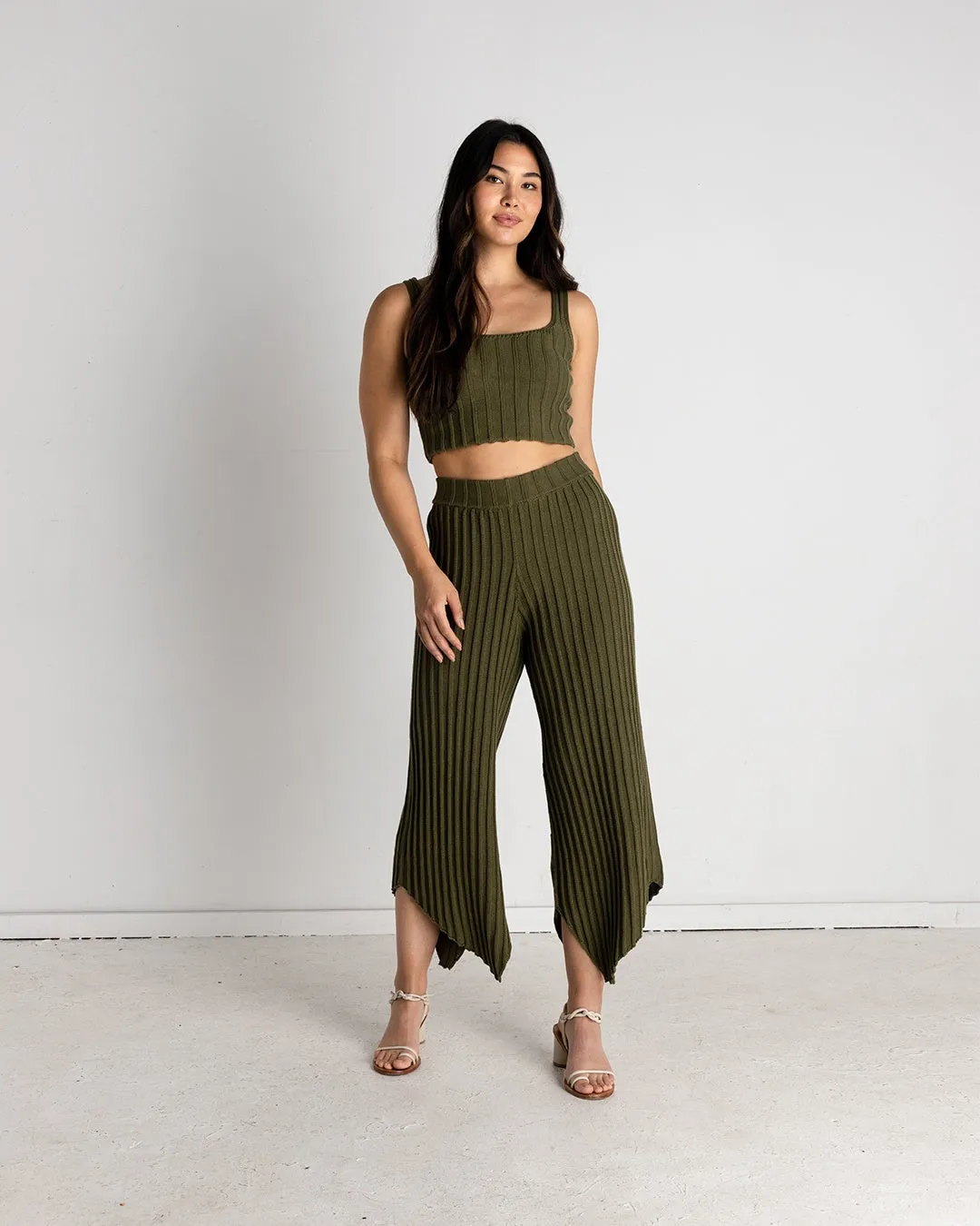 Olive Knit Tank | XS-3X
