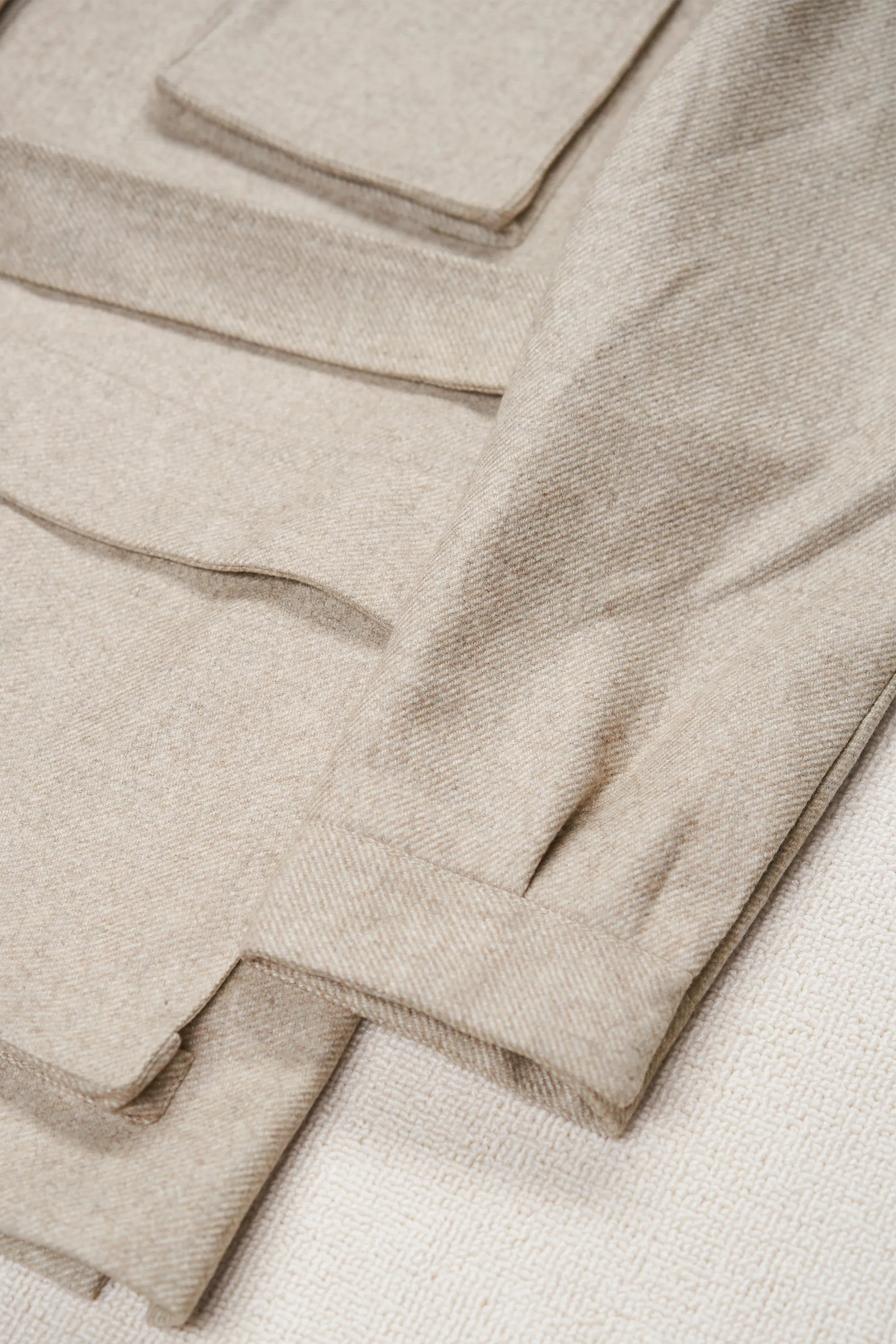 P. Johnson Oatmeal Cashmere Field Jacket