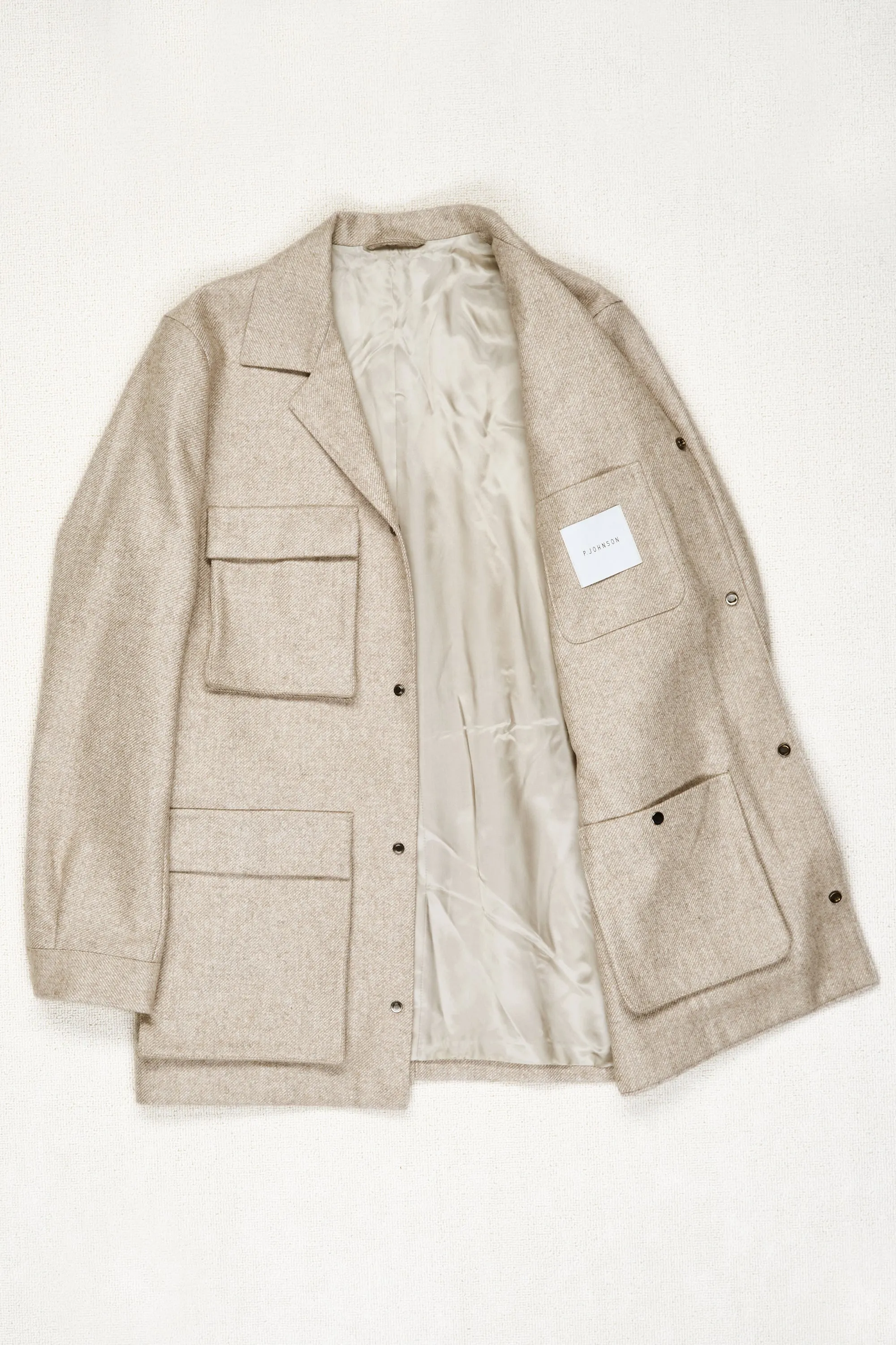P. Johnson Oatmeal Cashmere Field Jacket