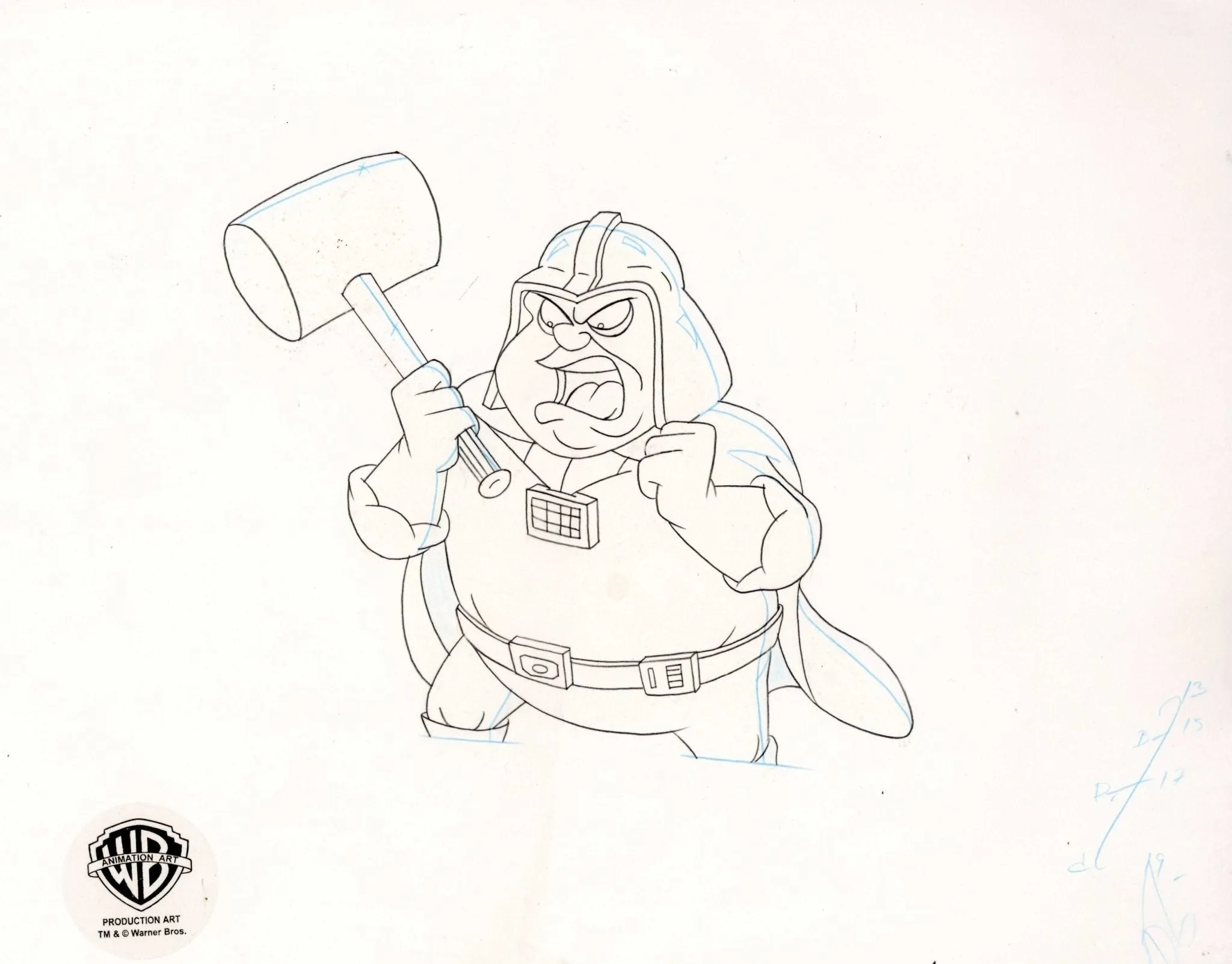 Pinky And The Brain Original Production Cel with Matching Drawing: Girth Plotz