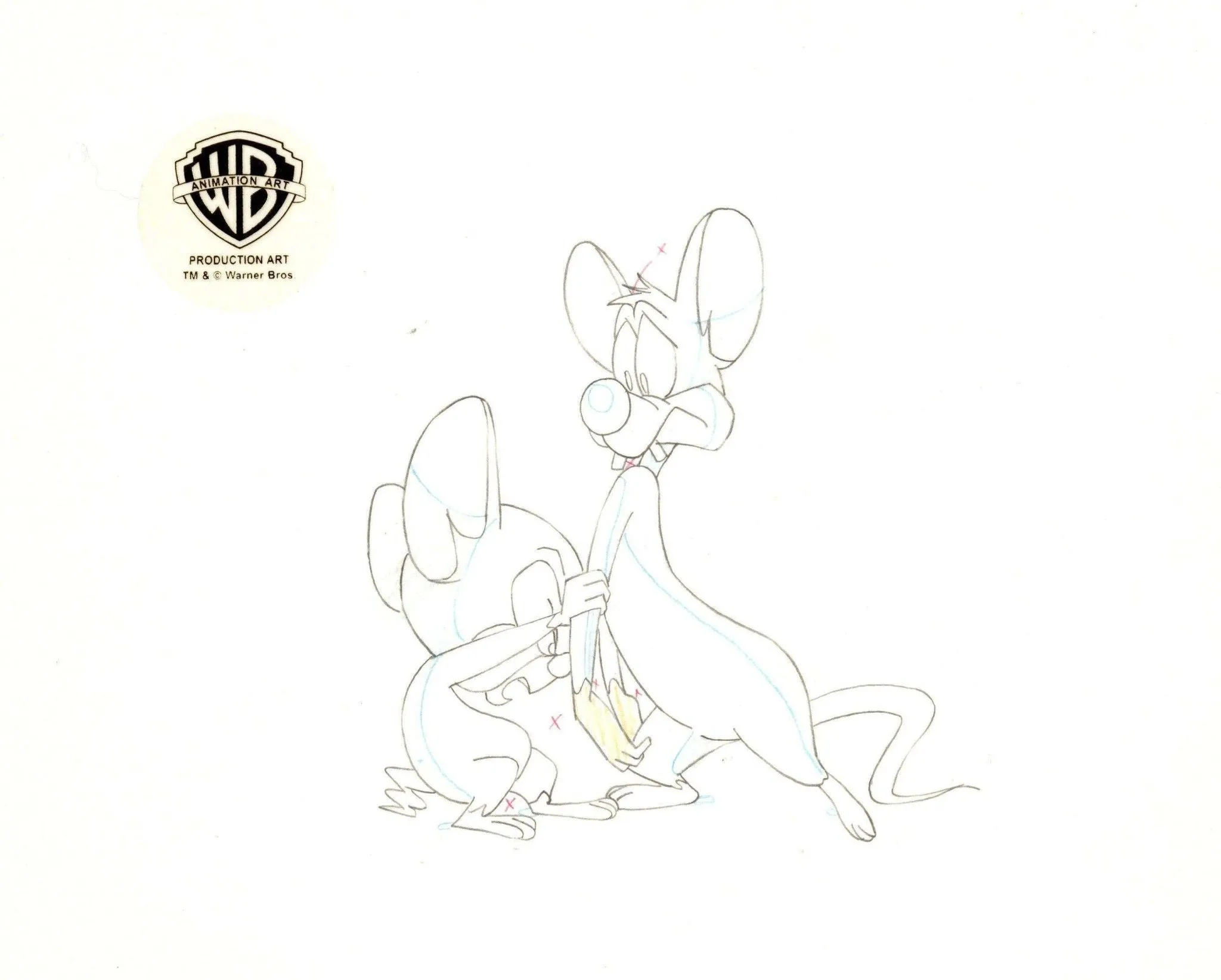 Pinky And The Brain Original Production Drawing: Pinky And Brain