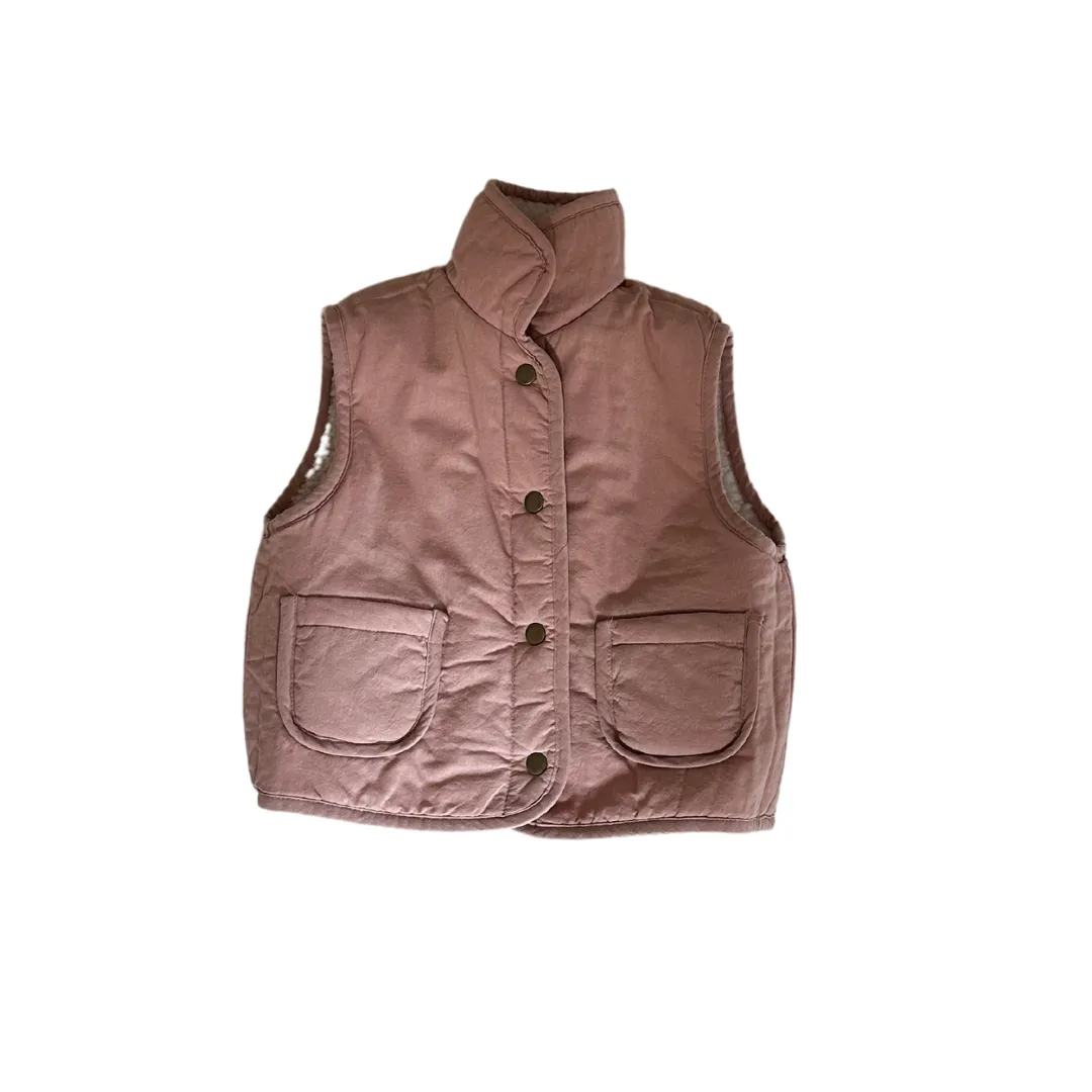 *Dusky Pink Reversible Teddy Body Warmer - Pre-Order*