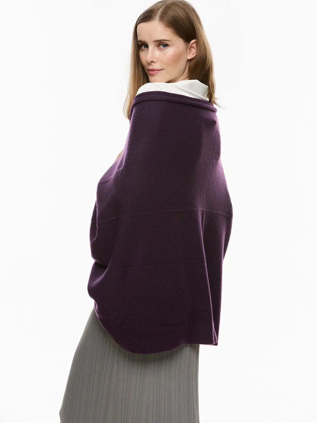Purple Wearable Cashmere Wrap