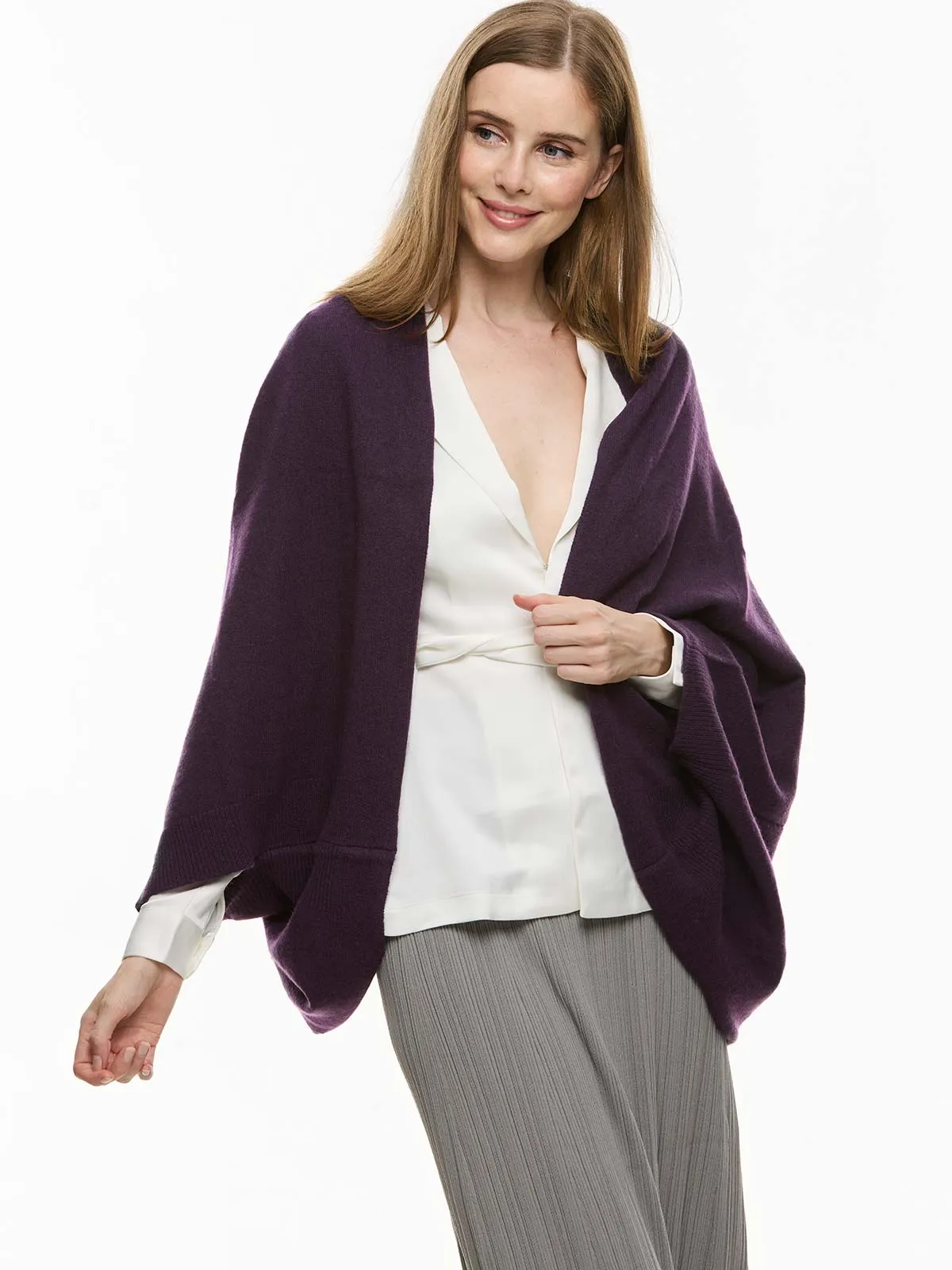 Purple Wearable Cashmere Wrap