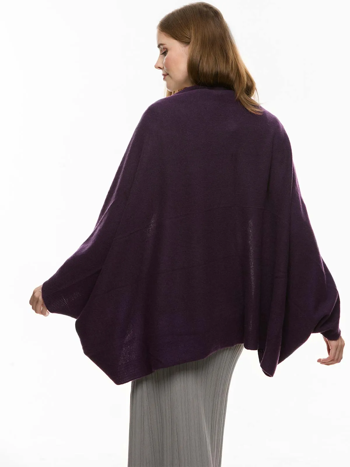 Purple Wearable Cashmere Wrap
