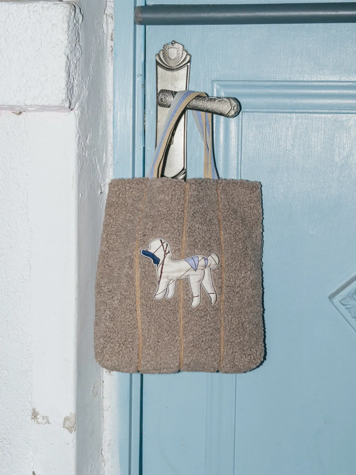 Shearling Taupe Tote Bag - Pan Pan Luxury Edition
