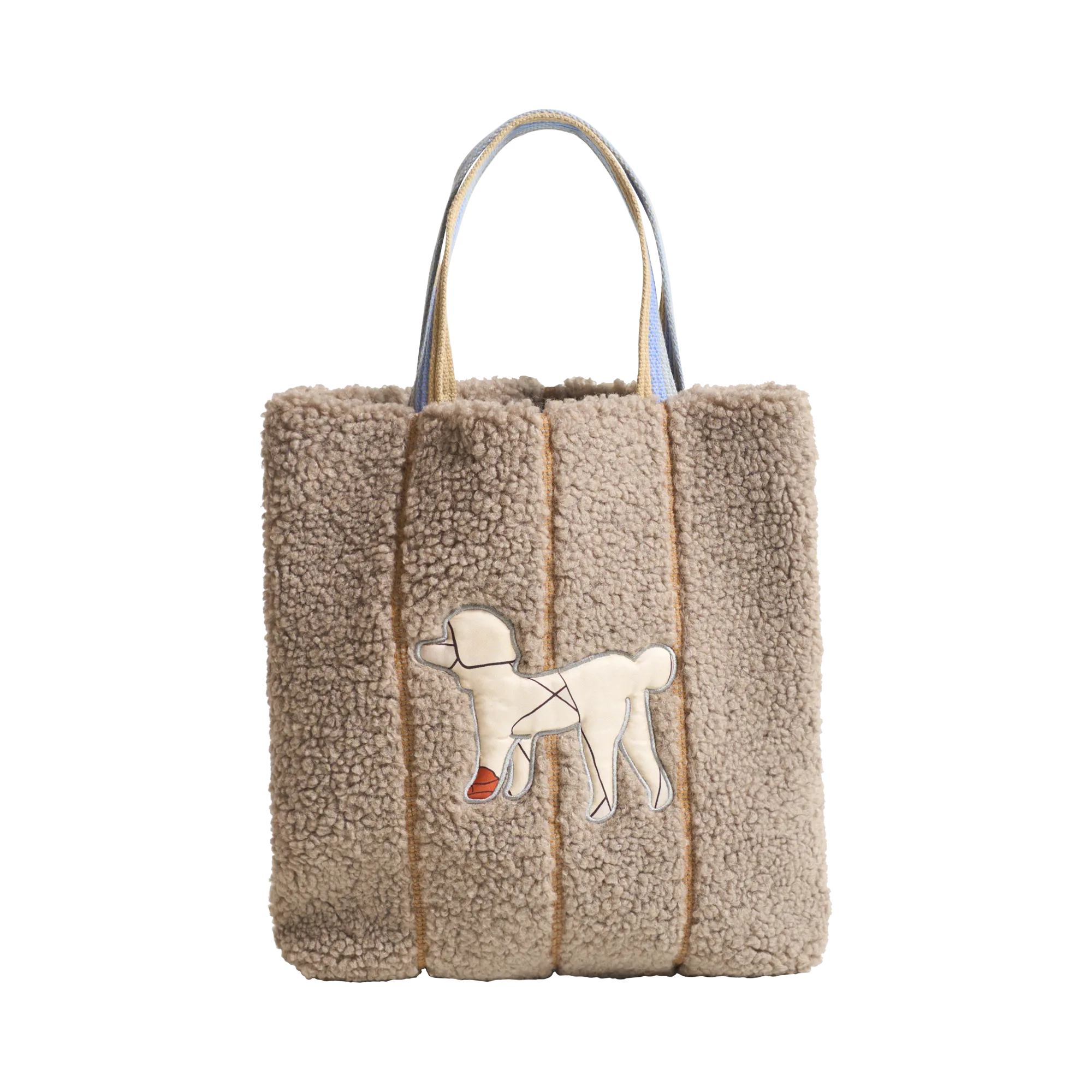 Shearling Taupe Tote Bag - Pan Pan Luxury Edition