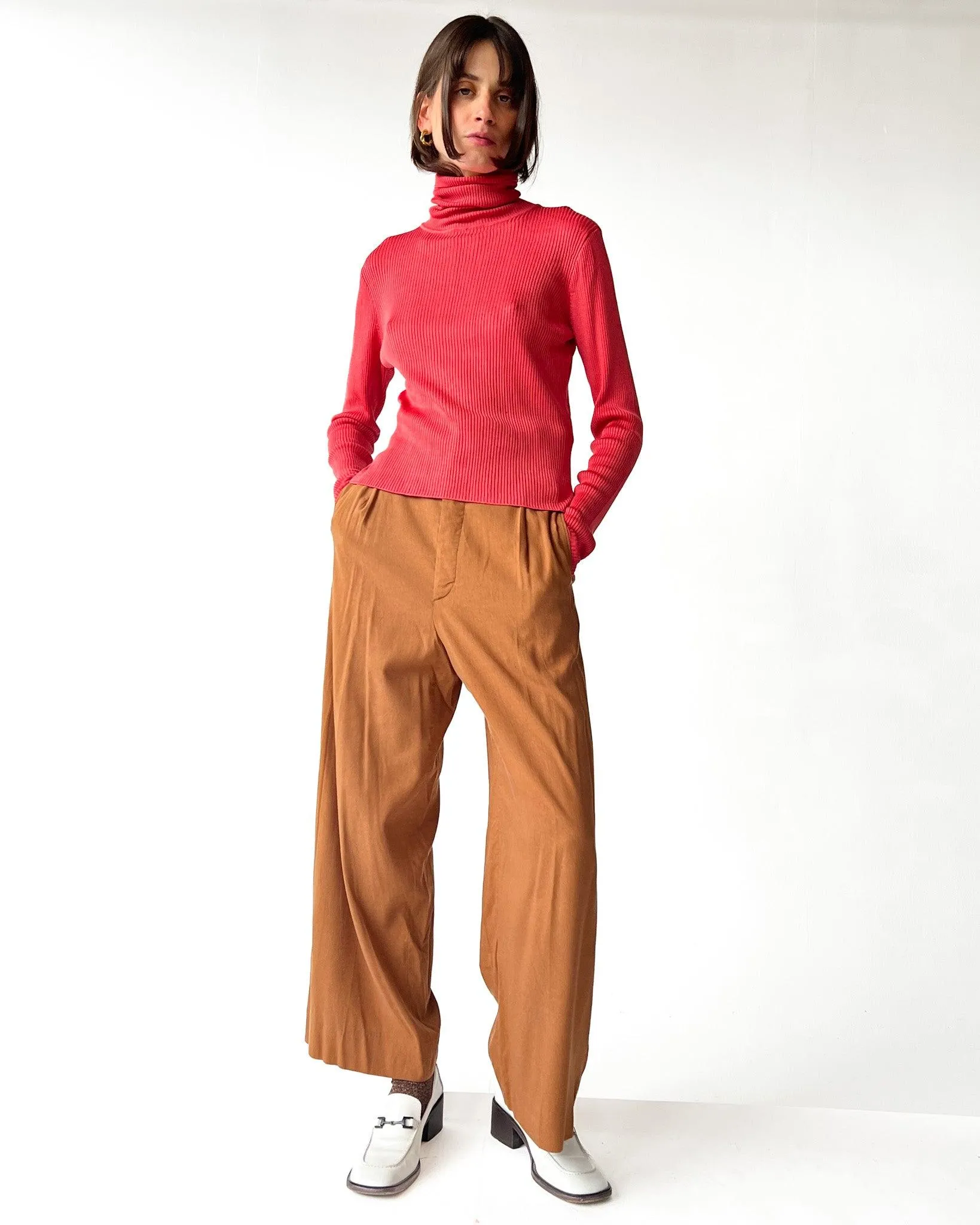 Romeo Gigli High Waisted Silk Pants (S)