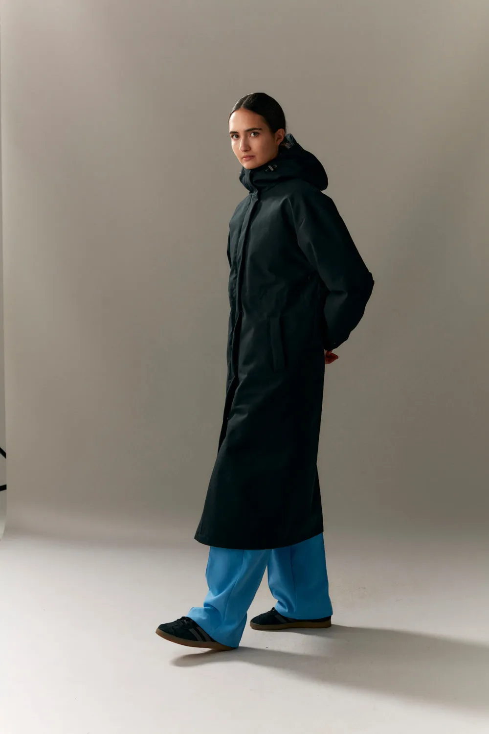 Down-Filled Long Tube Roomy Inner Jacket AW23 - Black