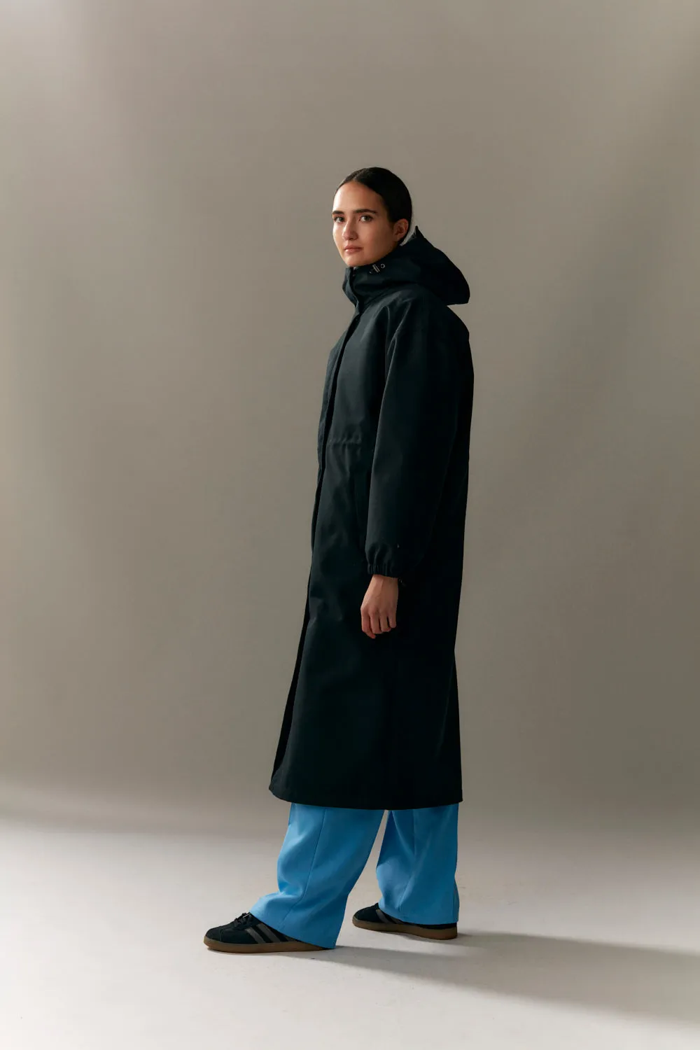 Down-Filled Long Tube Roomy Inner Jacket AW23 - Black