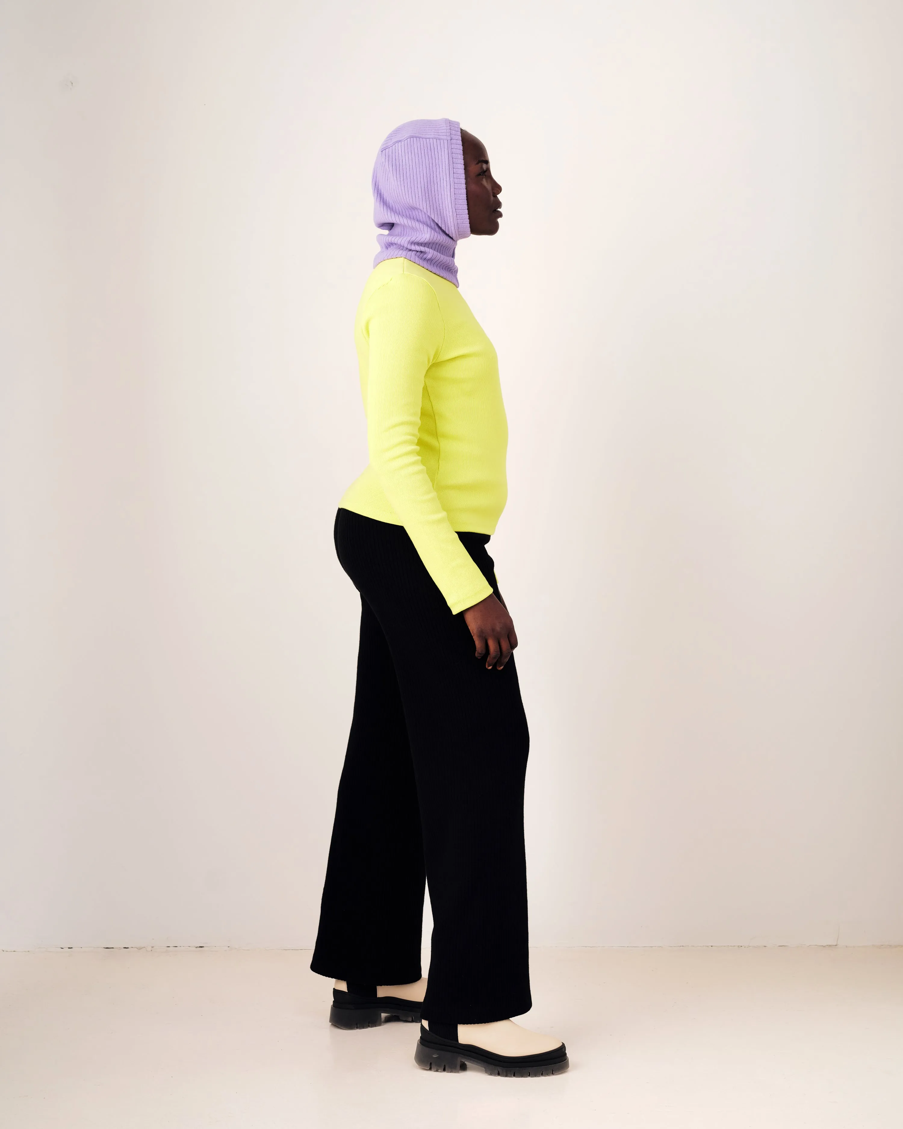 SAMPLE ADAMO lime mock neck-XS