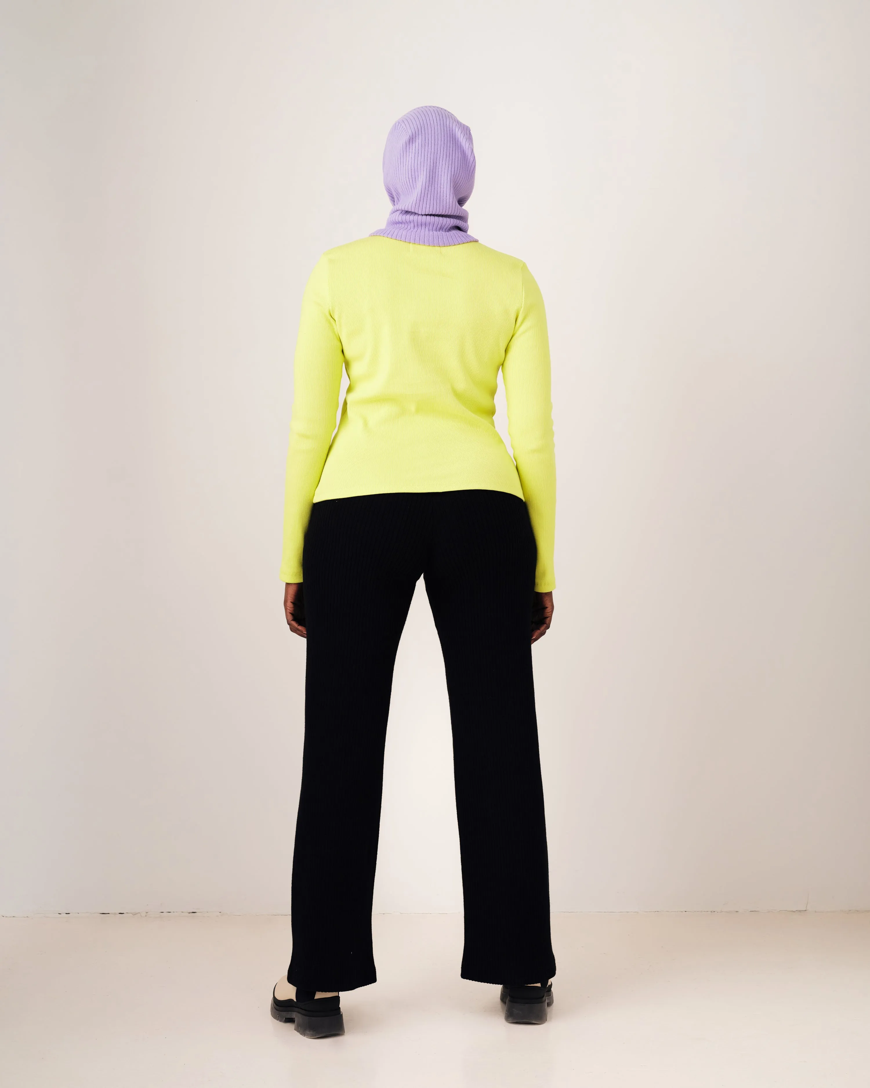 SAMPLE ADAMO lime mock neck-XS