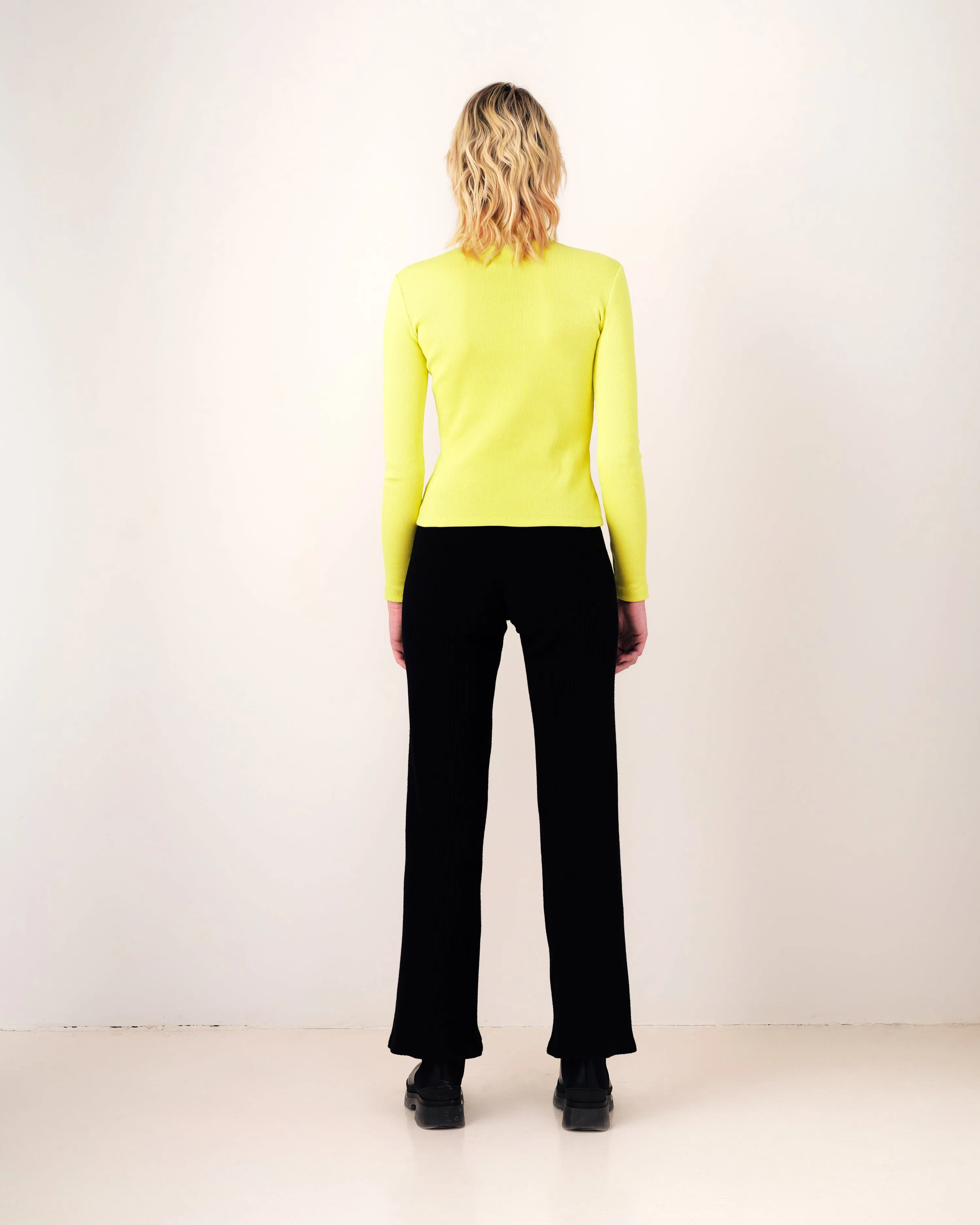 SAMPLE ADAMO lime mock neck-XS