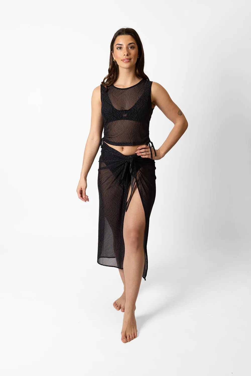 Seascape Mesh Long Sarong