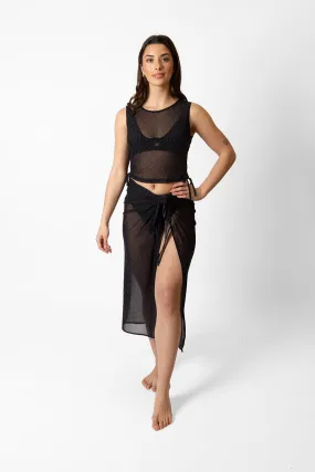 Seascape Mesh Long Sarong