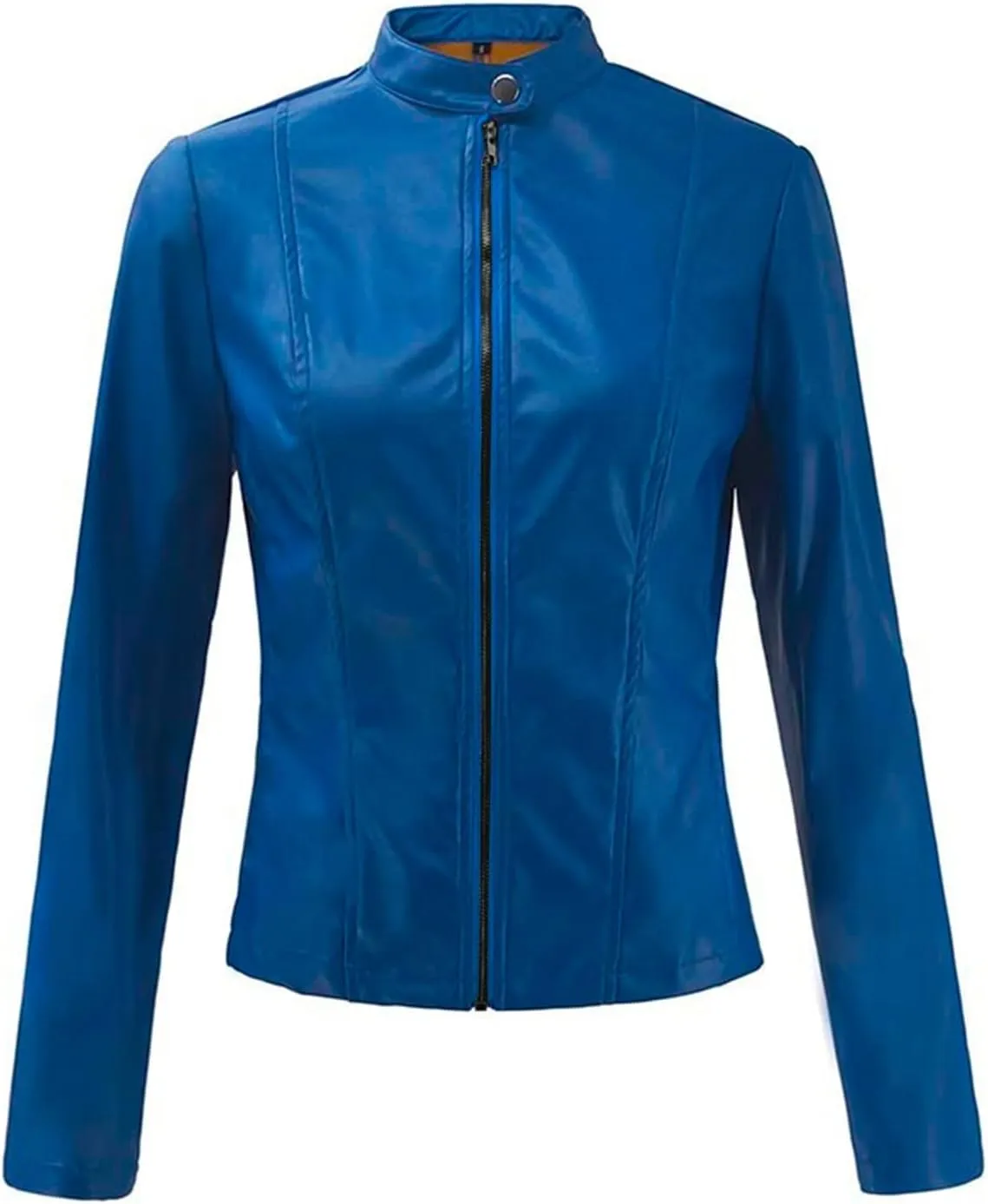 SERYU Leather Jacket for Women Zip Leather Motorcycle Jacket Plus Size Faux Leather Tops Lightweight Short Coat