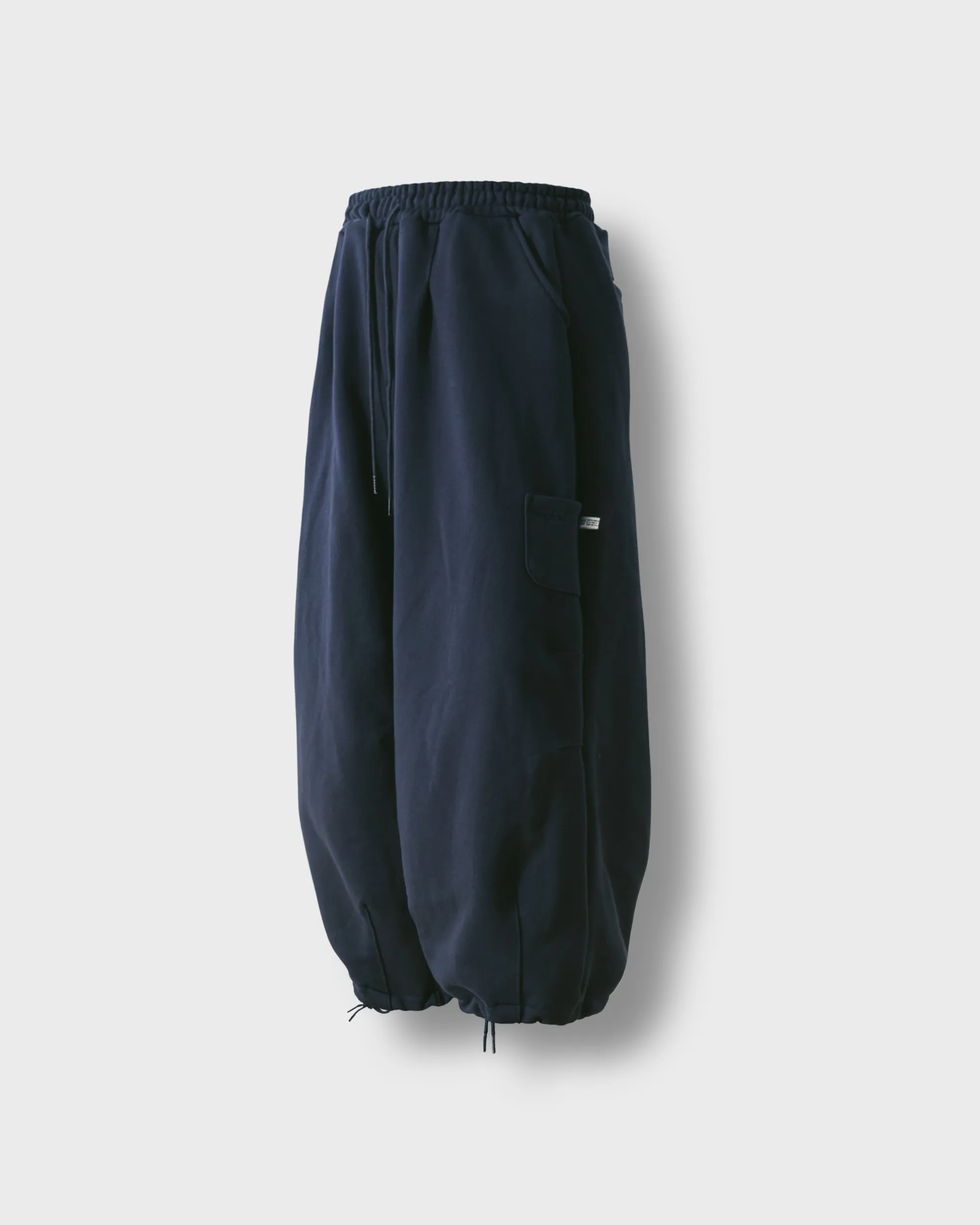 STRING HEAVY SWEAT BALLOON PANTS - NAVY