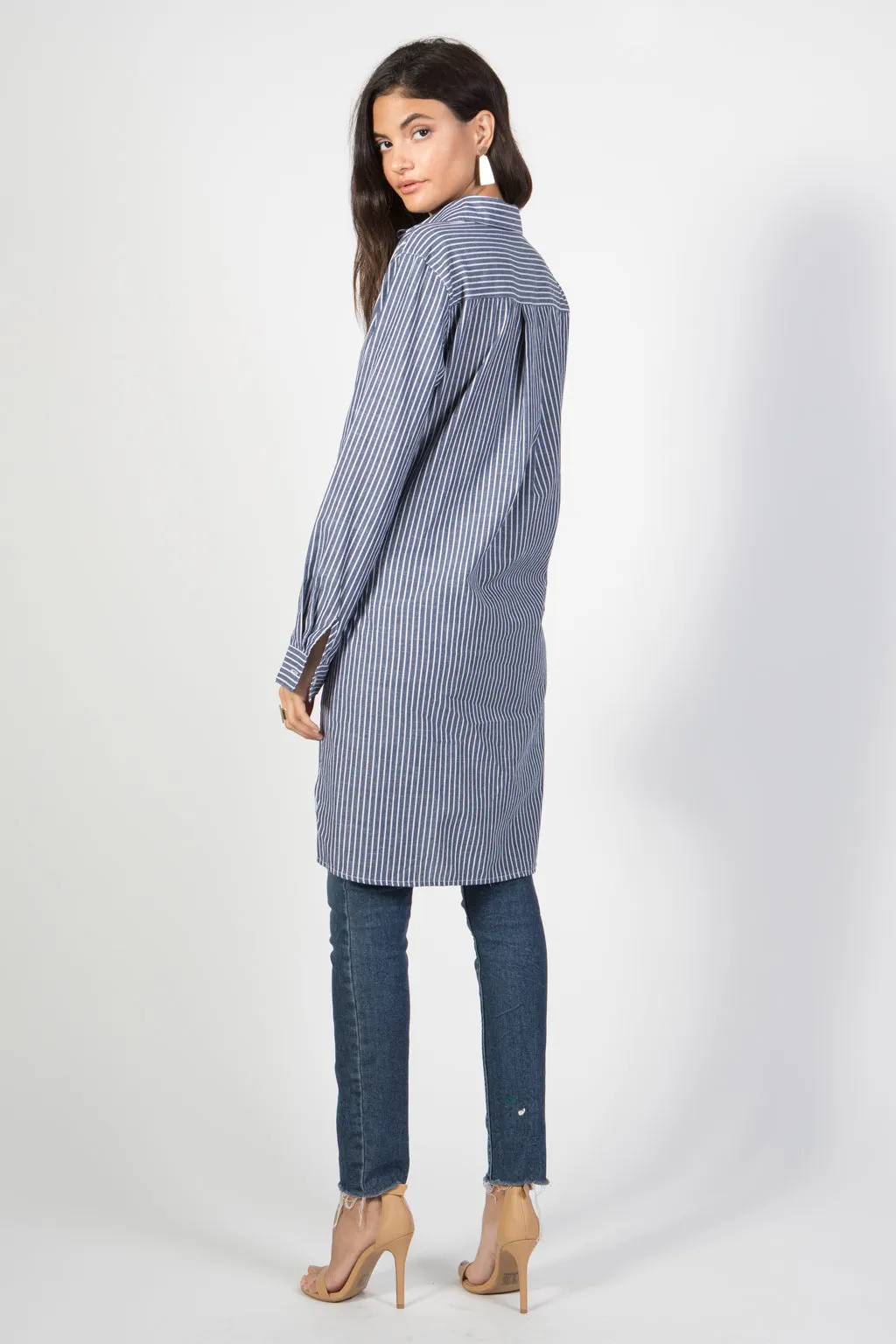 Striped Button-Down Collared Shirt