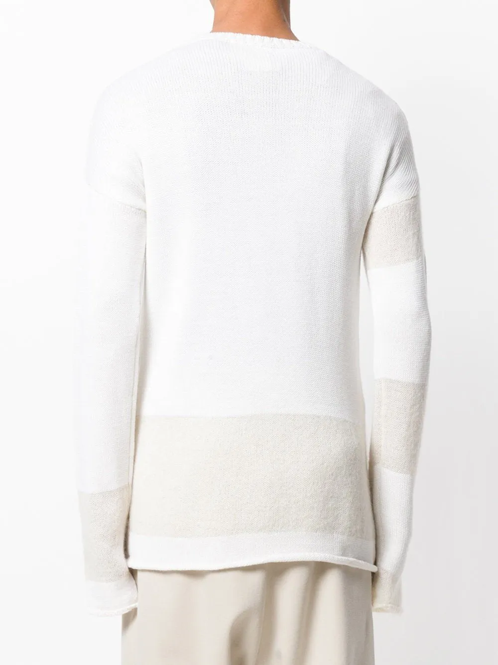Striped Crewneck Sweater Ecru