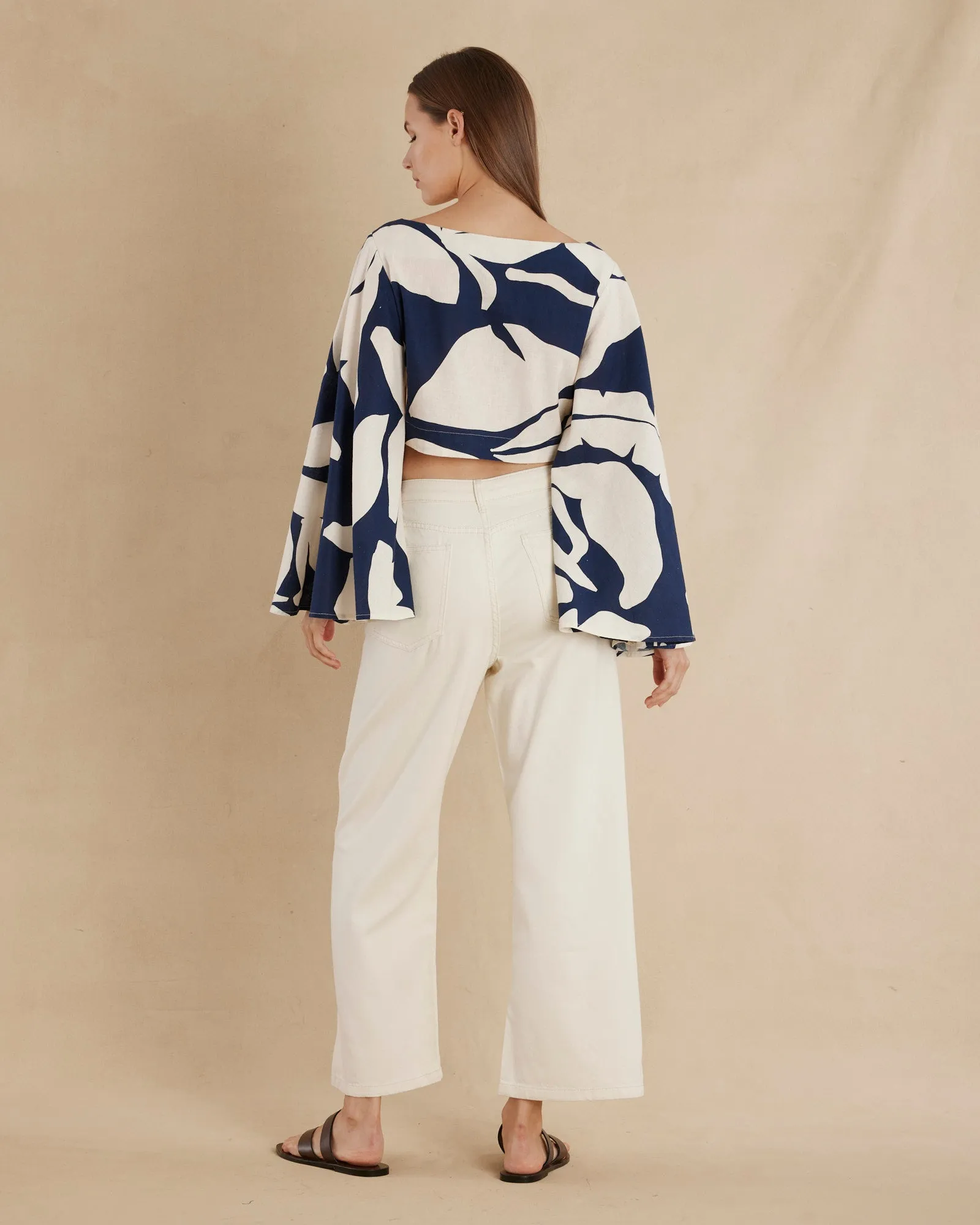 Tamar Wide-Leg Jean - Cream