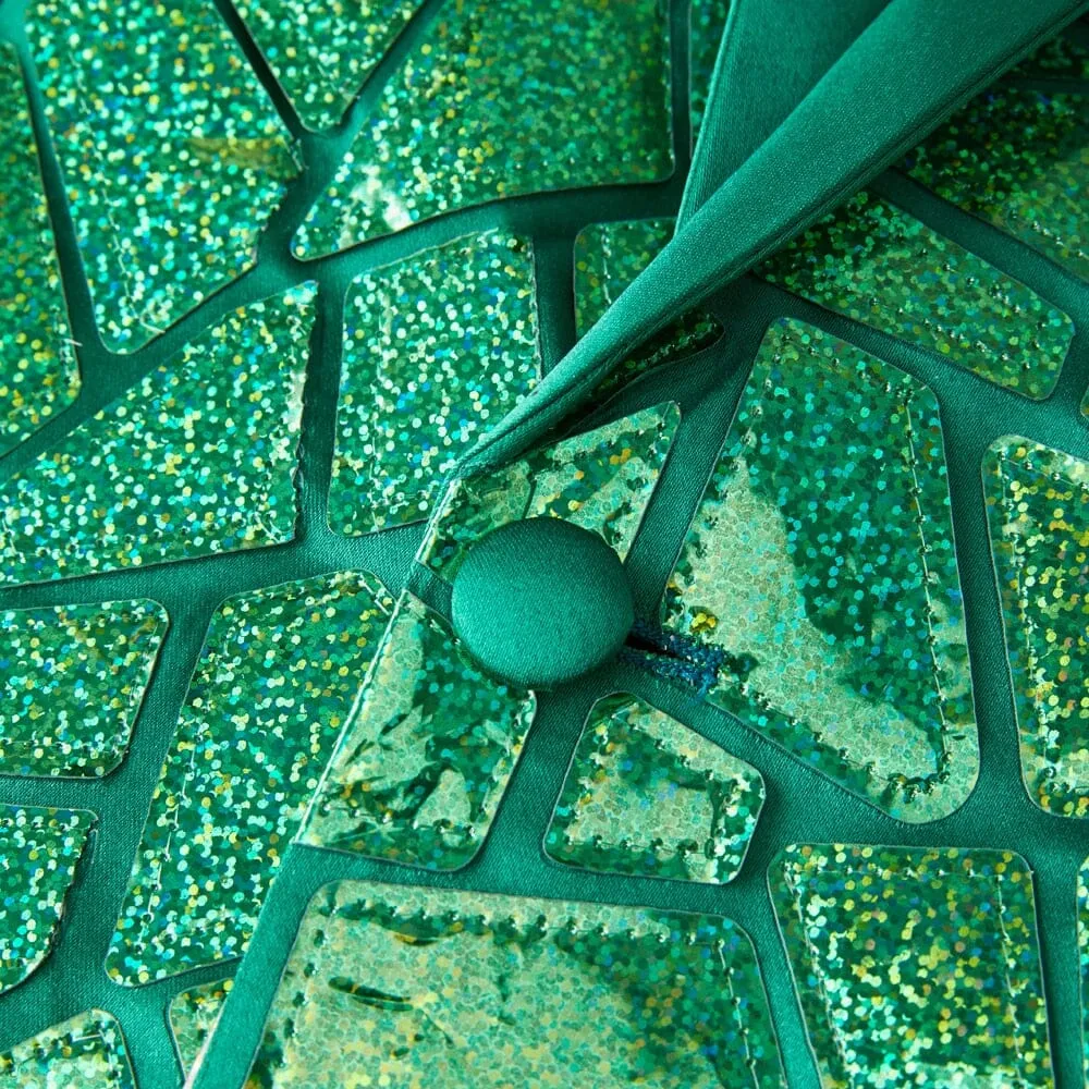 The Geo Sequin Slim Fit Blazer Suit Jacket - Emerald