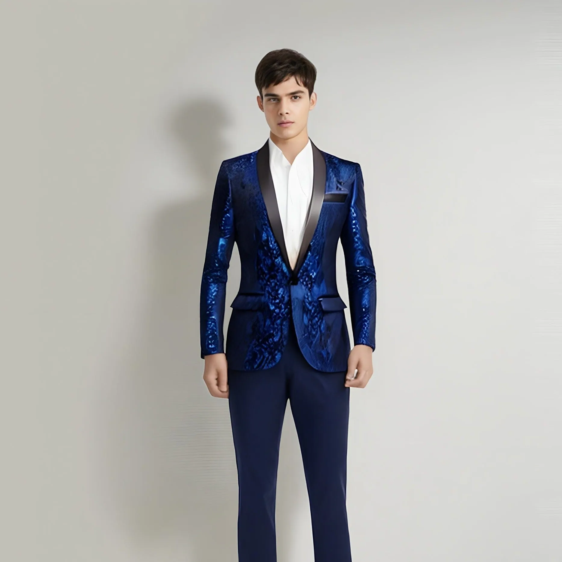 The Talbot Slim Fit Blazer Suit Jacket - Cobalt