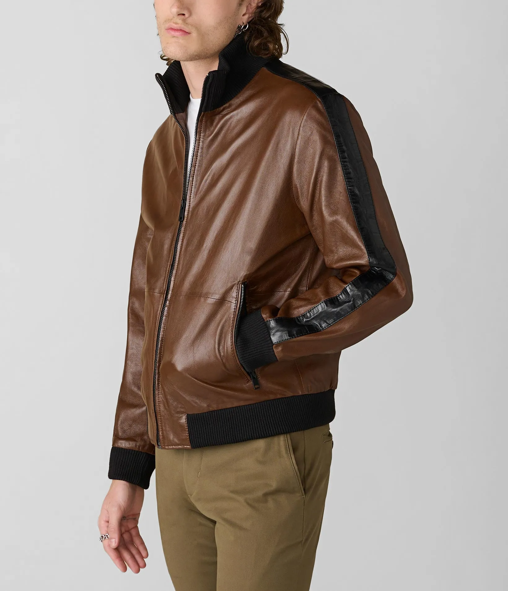 Thomas Bomber Leather Jacket