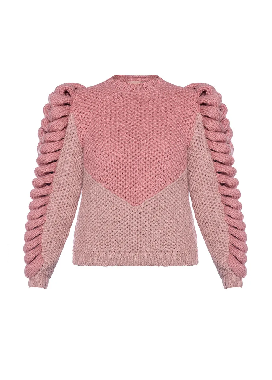 Pink Turtleneck Sweater